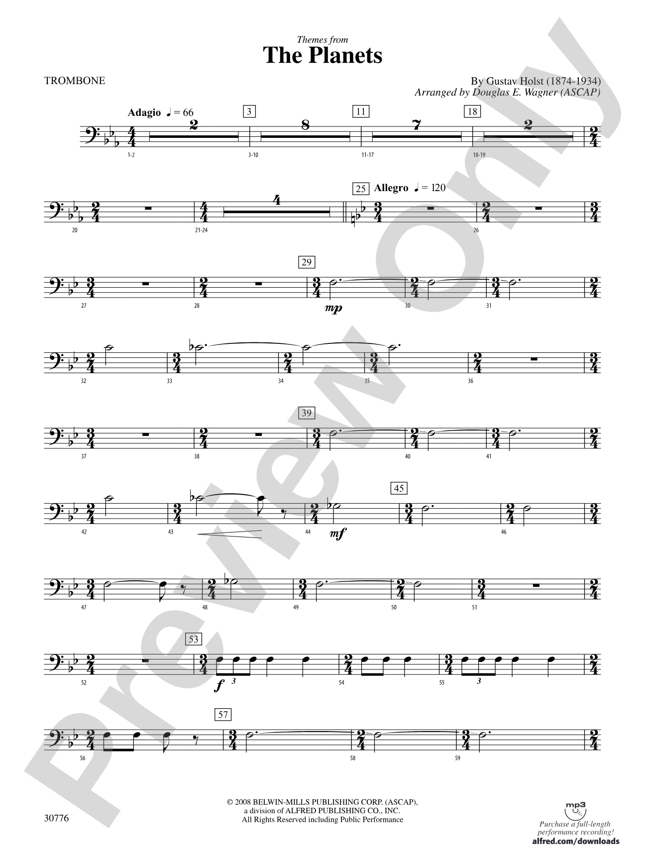 The Planets: 1st Trombone