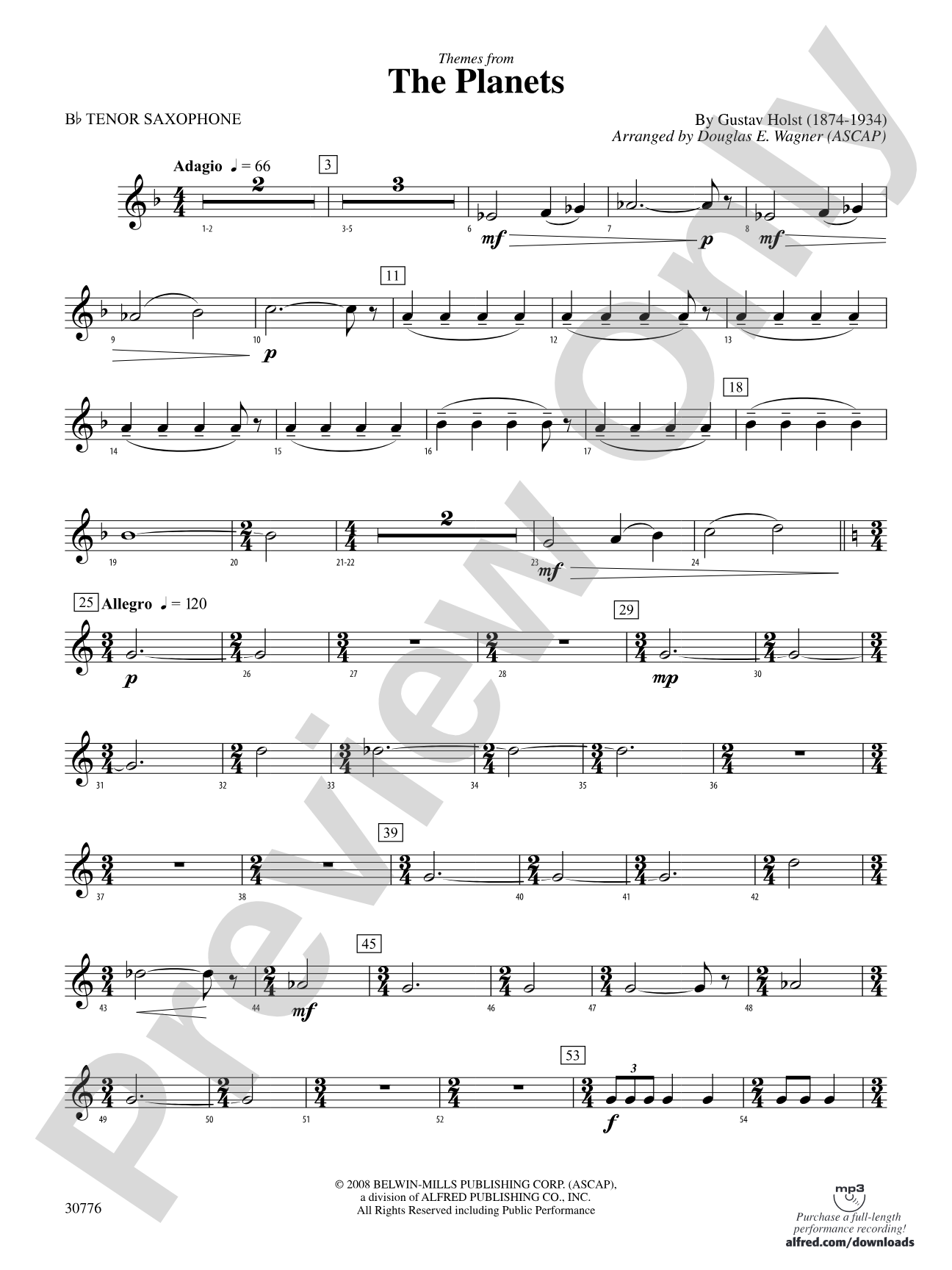 The Planets: B-flat Tenor Saxophone