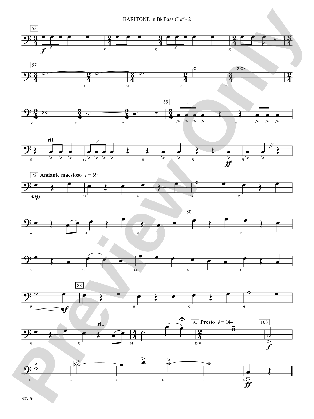 The Planets: (wp) B-flat Baritone B.C.