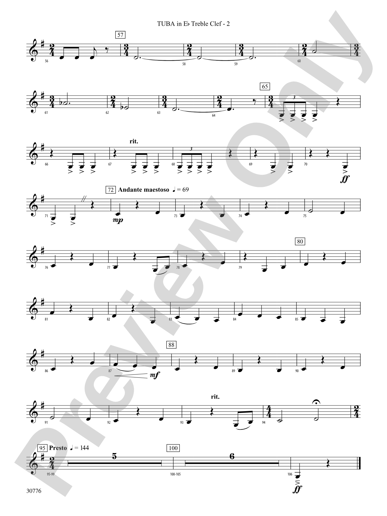 The Planets: (wp) E-flat Tuba T.C.