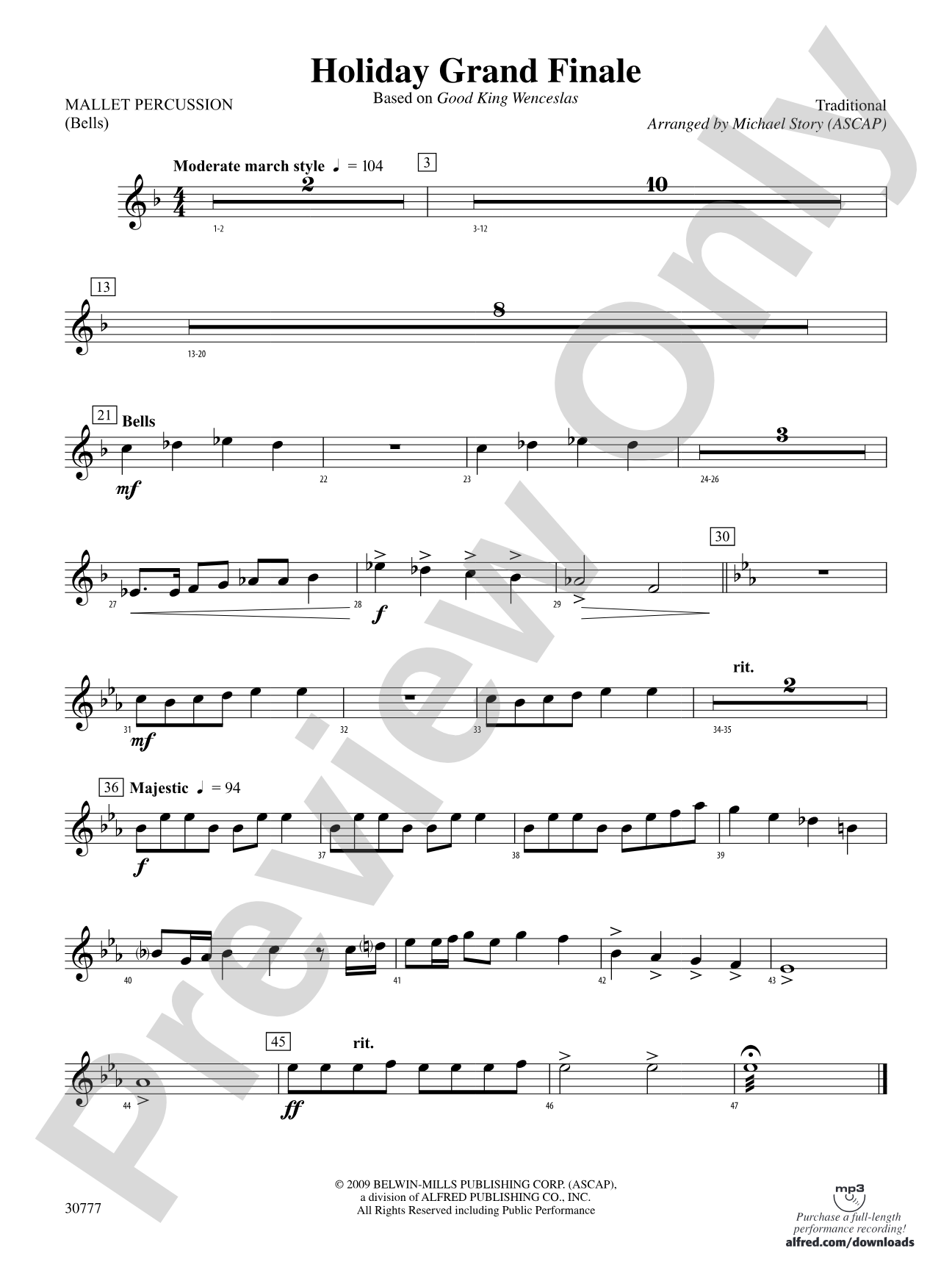 Holiday Grand Finale (Based on "Good King Wenceslas"): Mallets