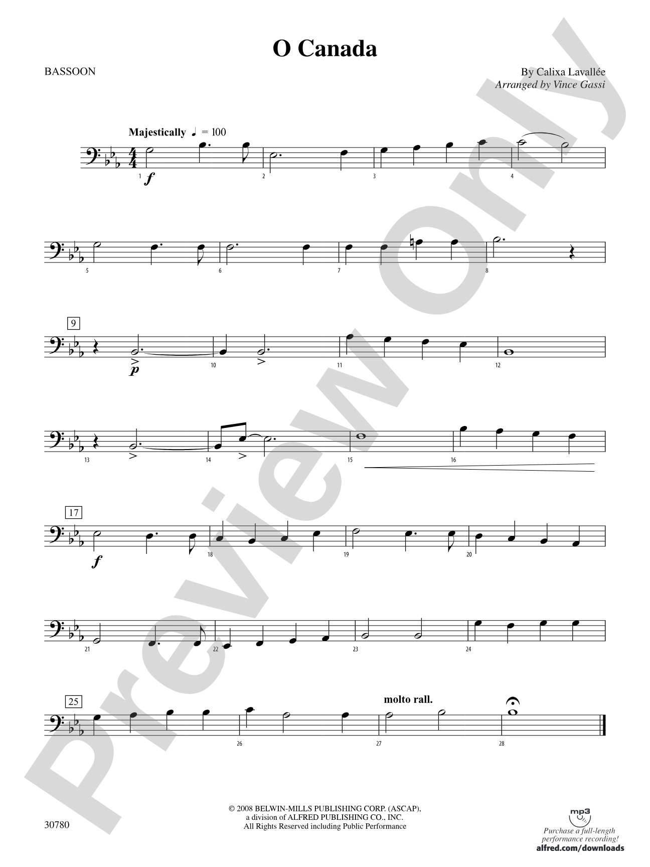 O Canada: Bassoon
