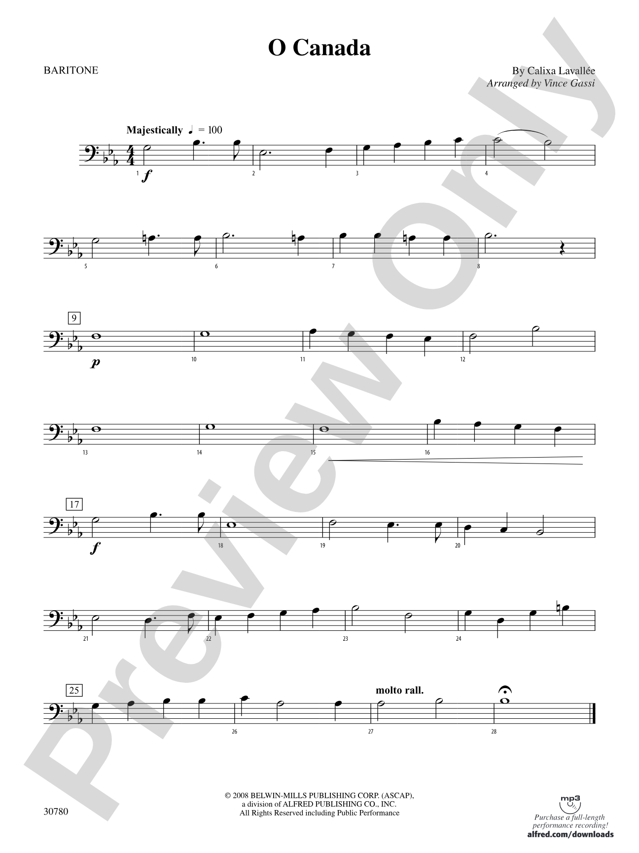 O Canada: Baritone B.C.