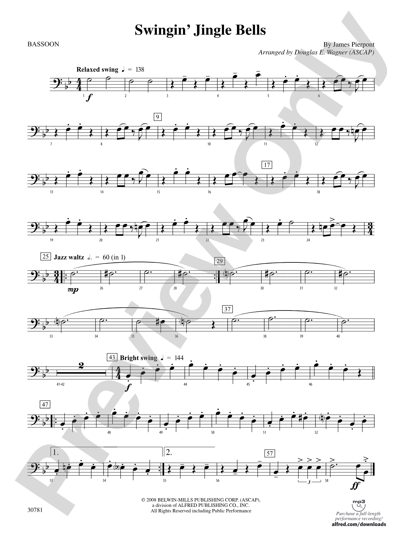 Swingin' Jingle Bells: Bassoon