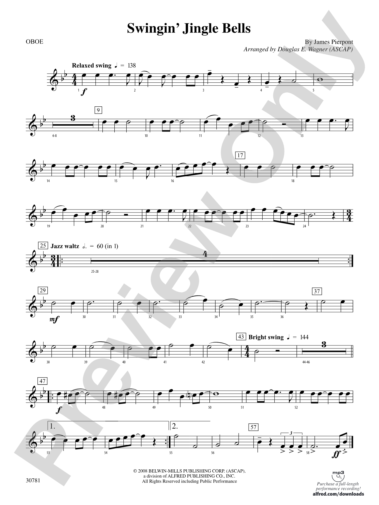 Swingin' Jingle Bells: Oboe