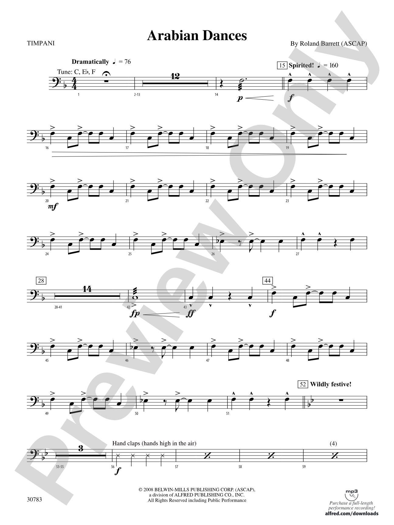 Arabian Dances: Timpani