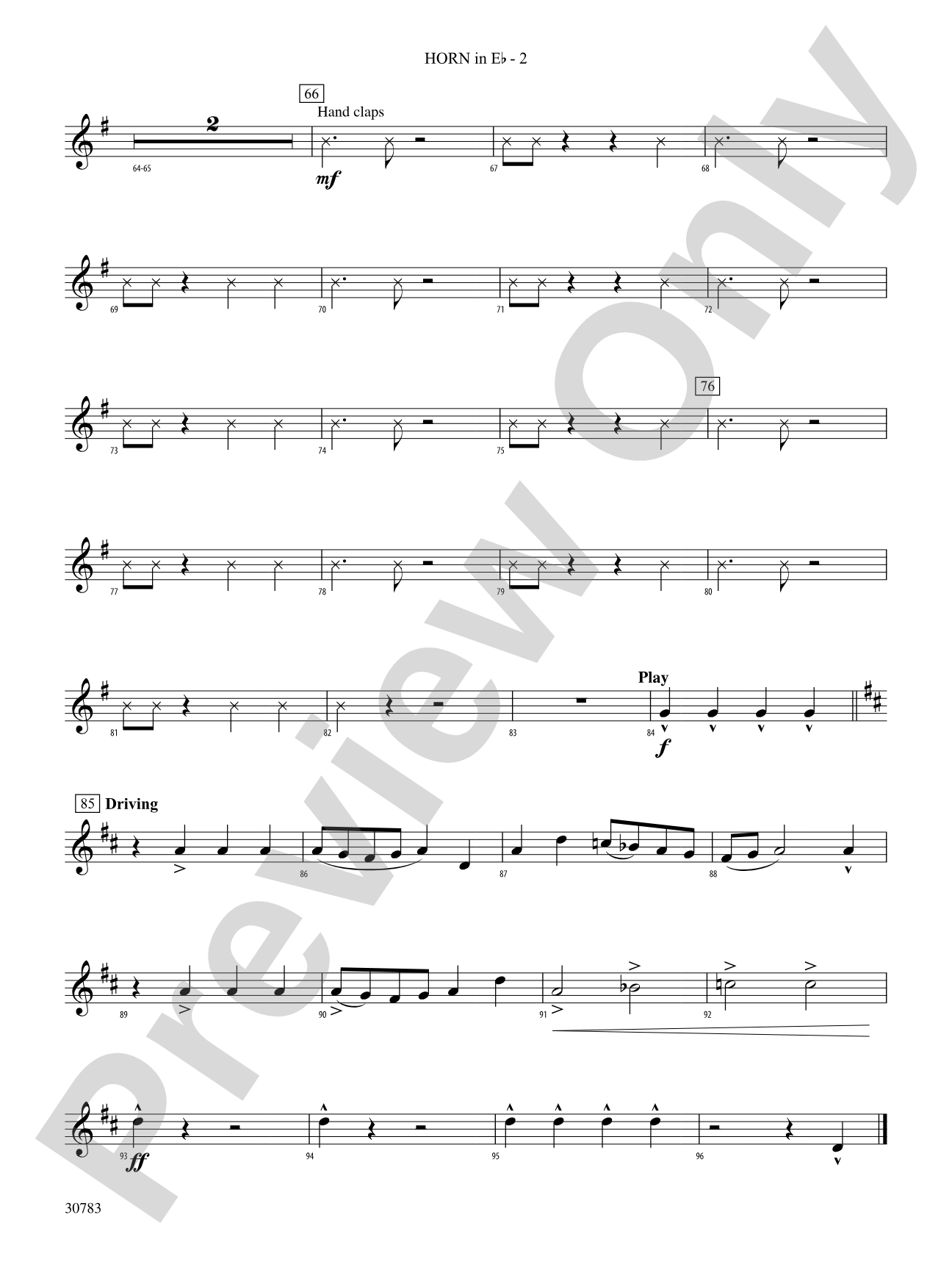 Arabian Dances: (wp) 1st Horn in E-flat