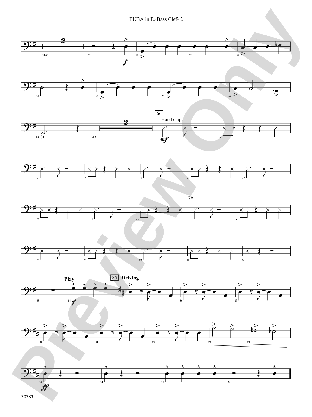 Arabian Dances: (wp) E-flat Tuba B.C.