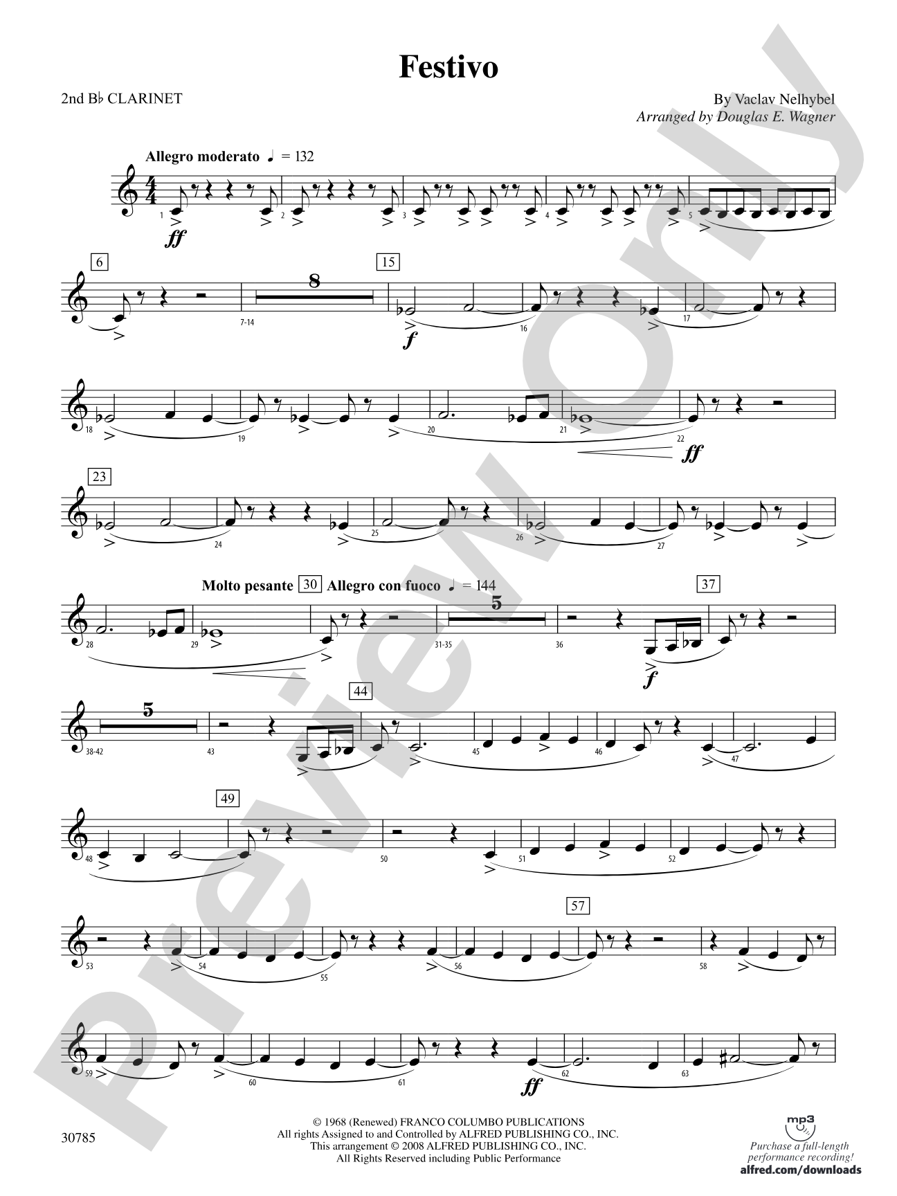 Festivo: 2nd B-flat Clarinet