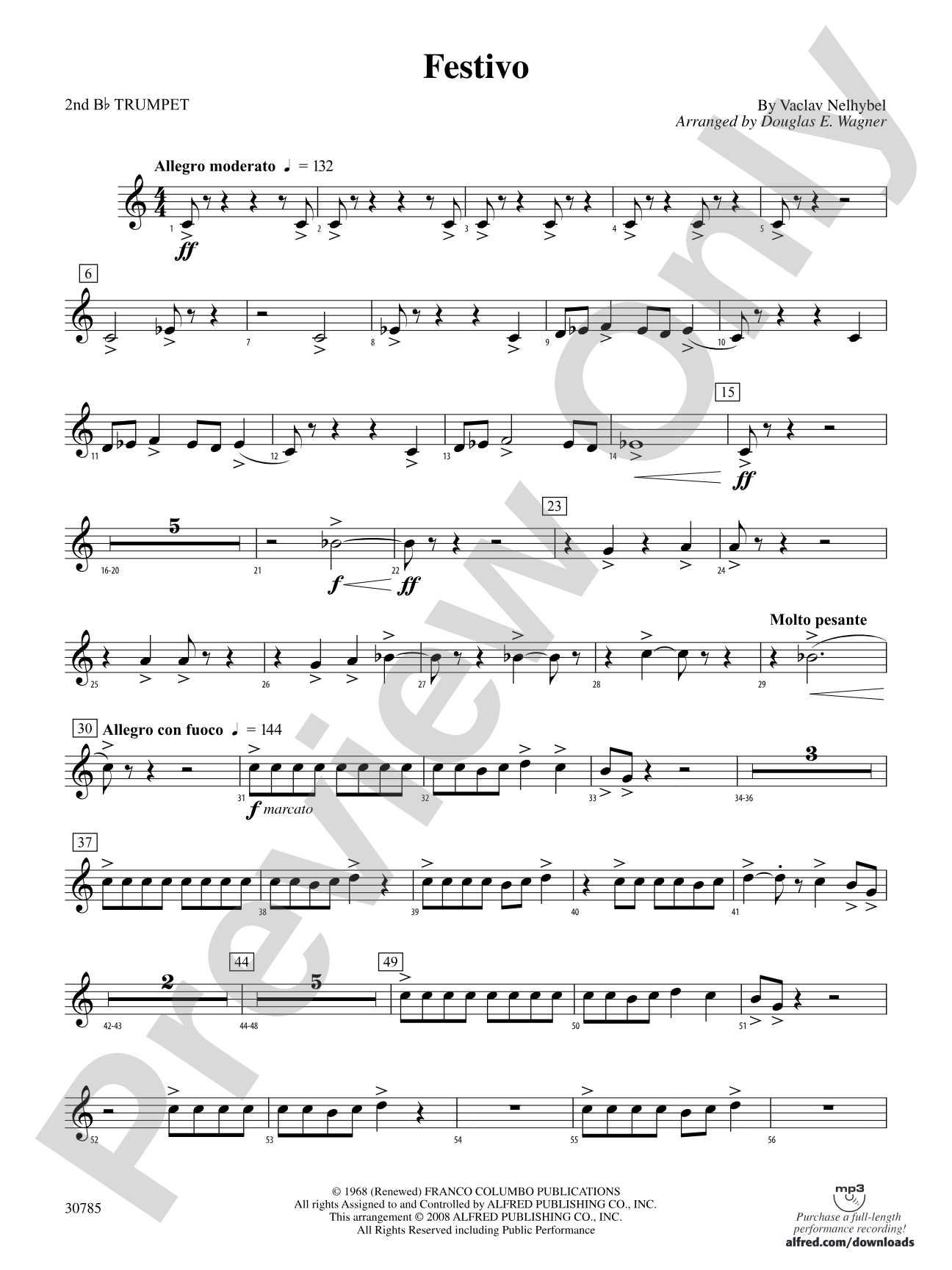 Festivo: 2nd B-flat Trumpet