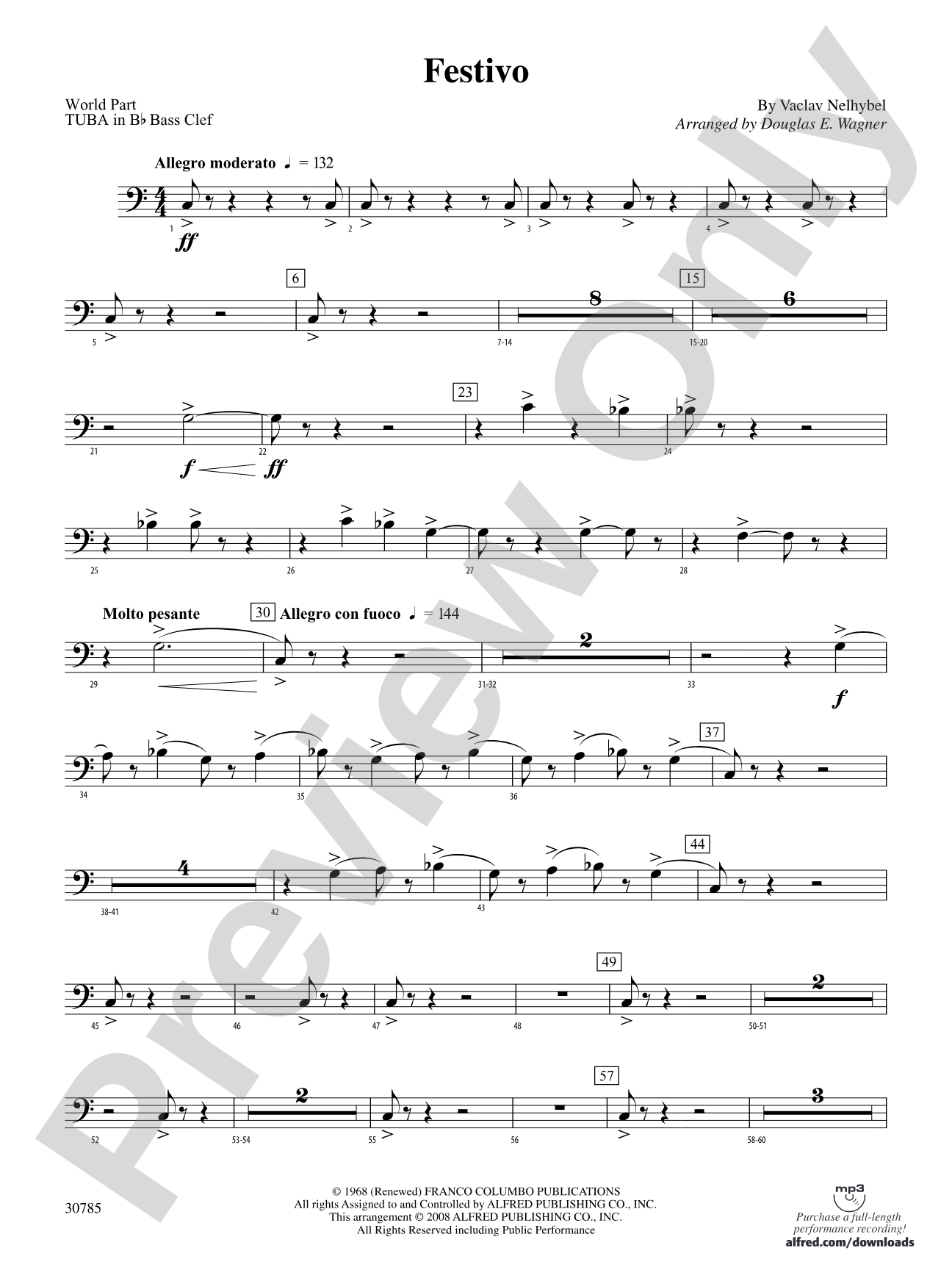Festivo: (wp) B-flat Tuba B.C.