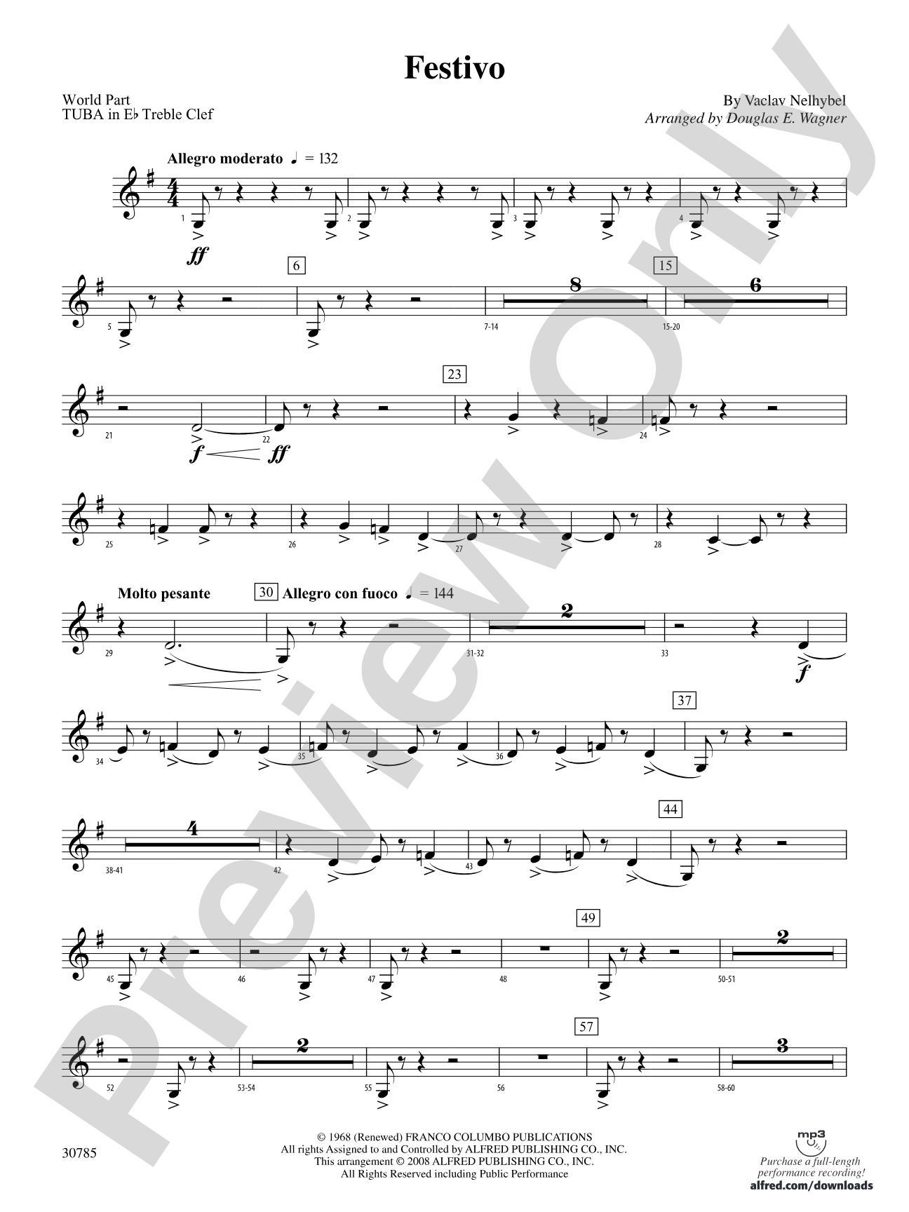 Festivo: (wp) E-flat Tuba T.C.