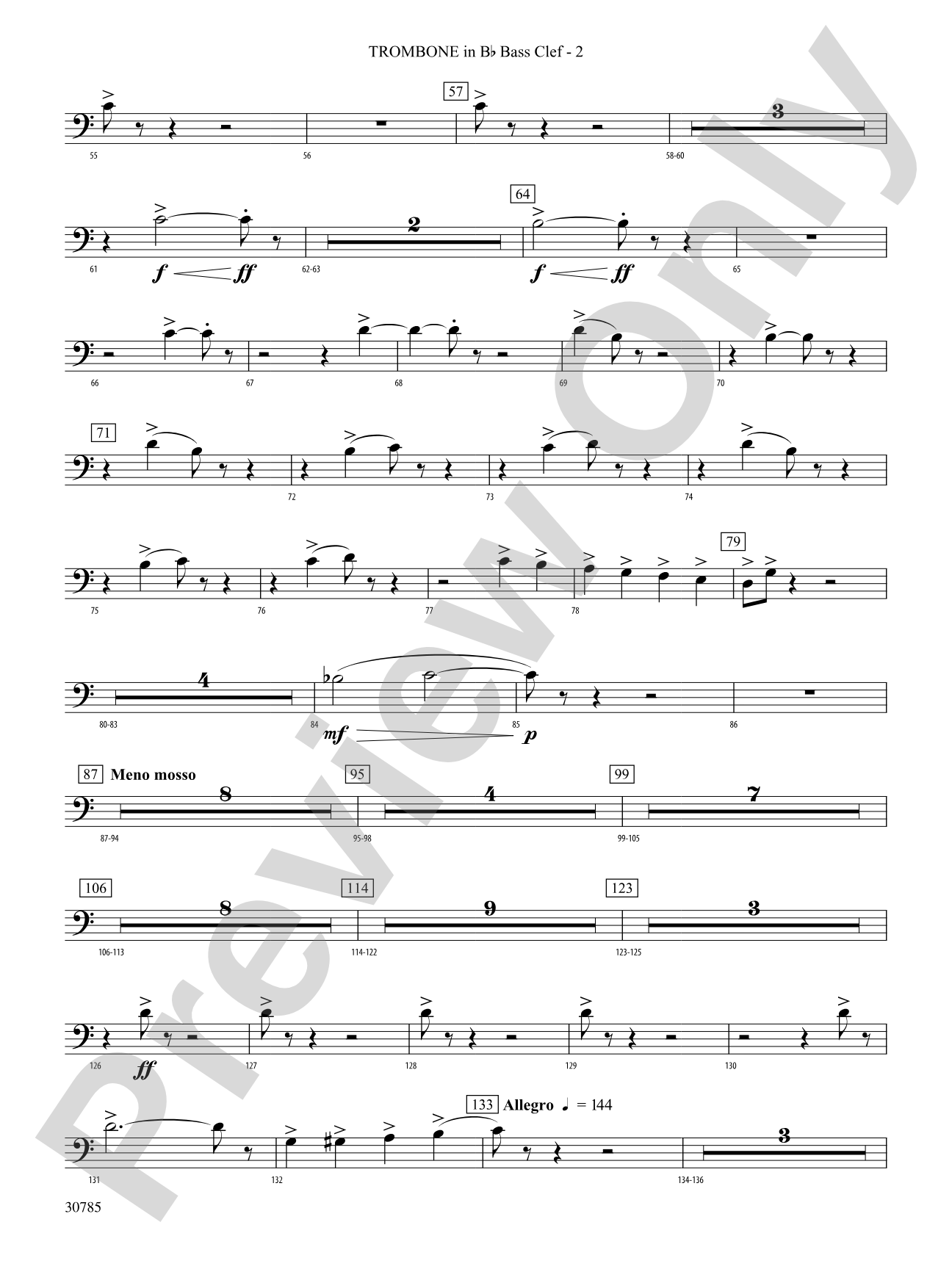 Festivo: (wp) 1st B-flat Trombone B.C.