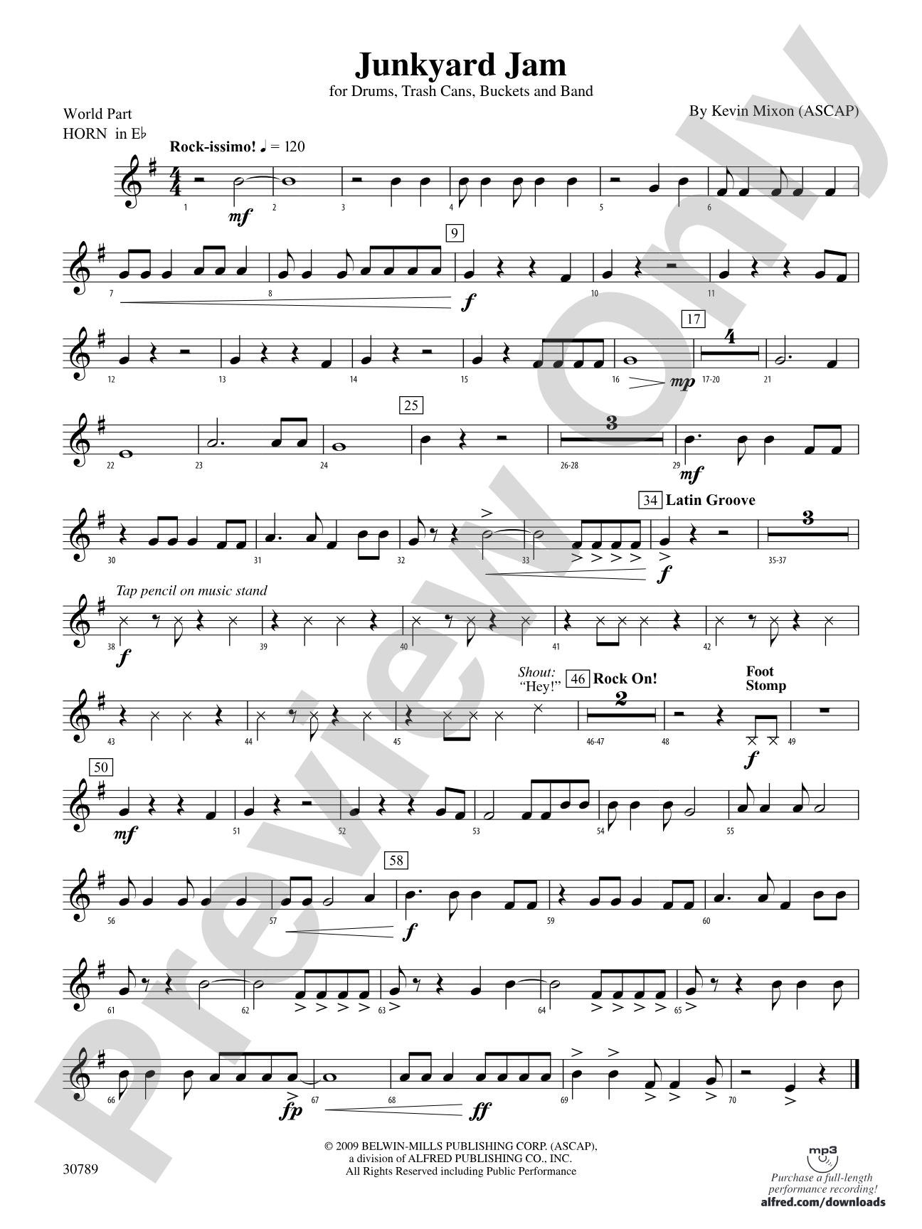 Junkyard Jam: (wp) 1st Horn in E-flat