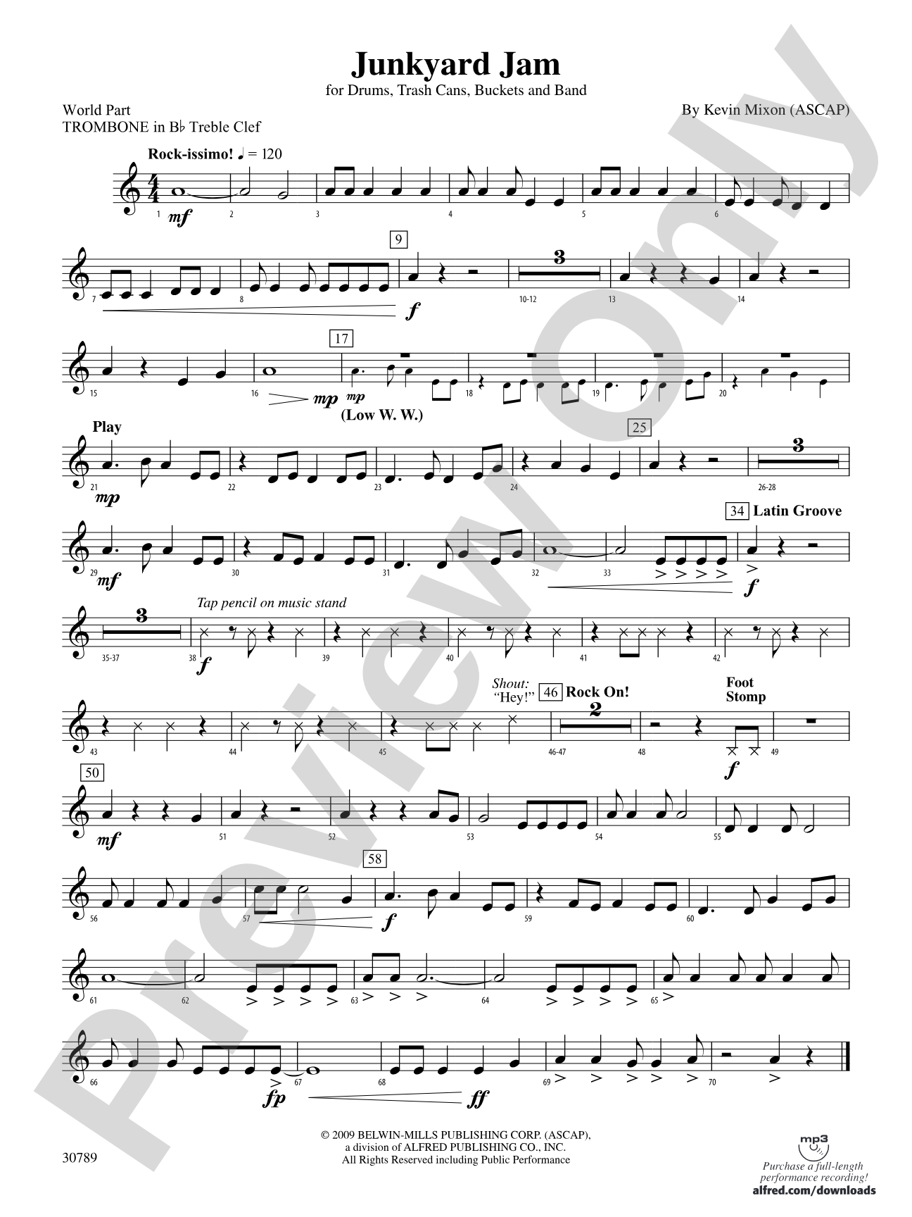 Junkyard Jam: (wp) 1st B-flat Trombone T.C.
