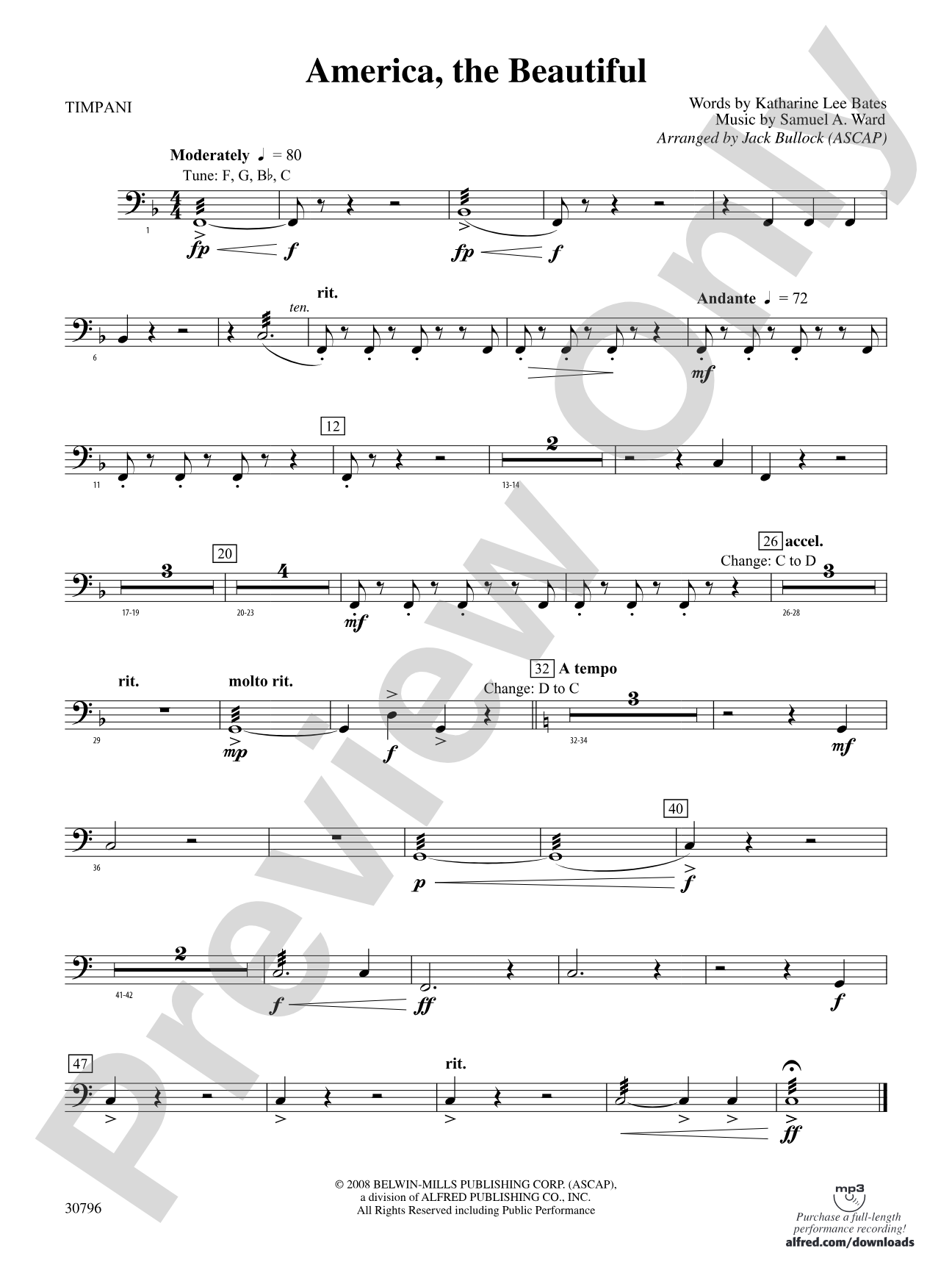 America, the Beautiful: Timpani