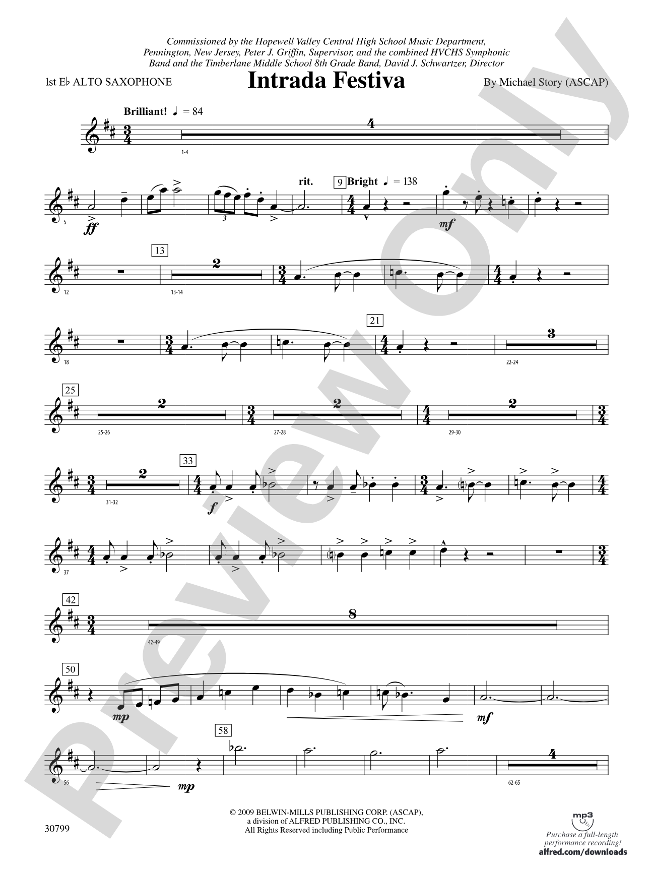 Intrada Festiva: E-flat Alto Saxophone