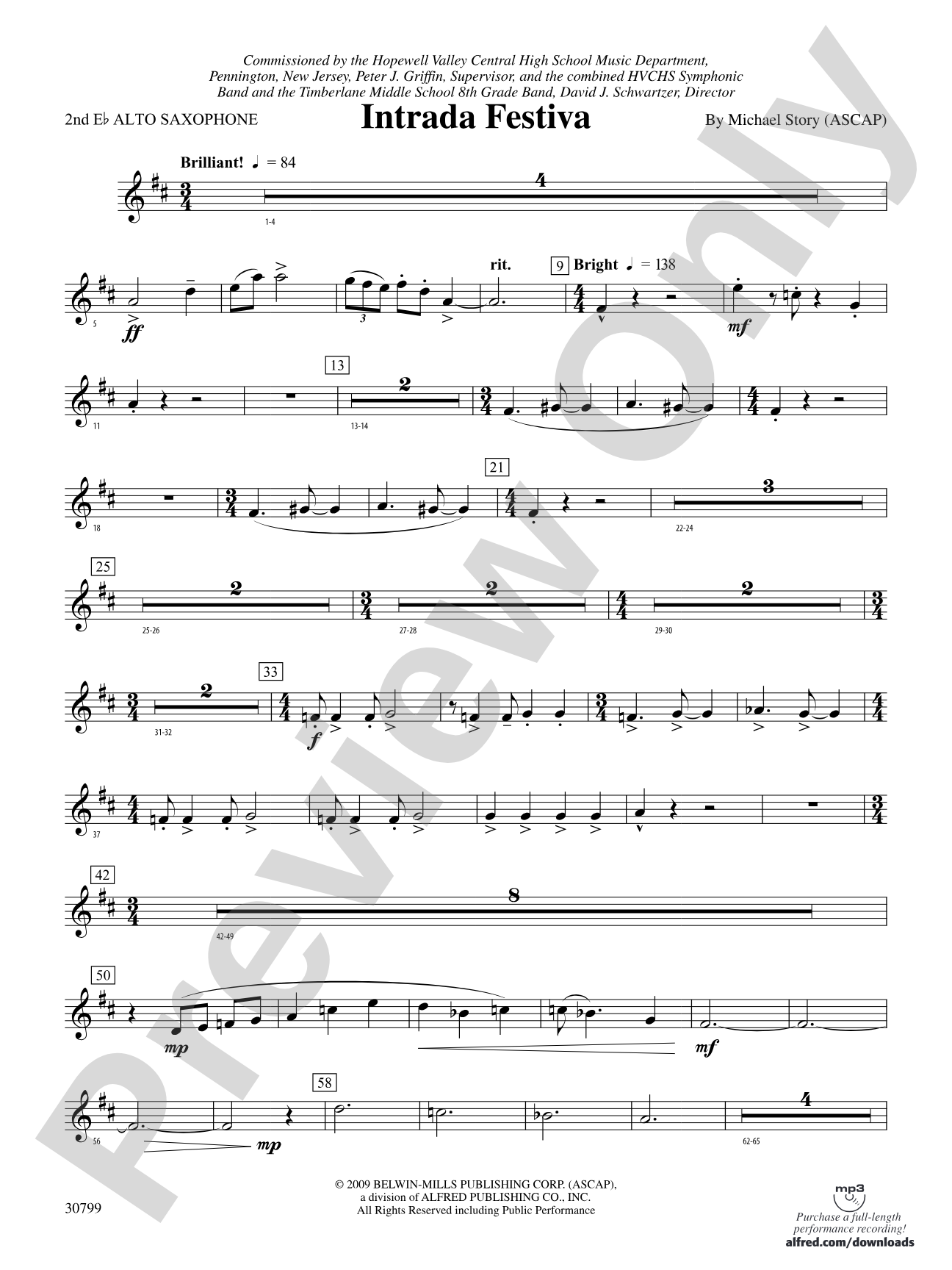 Intrada Festiva: 2nd E-flat Alto Saxophone