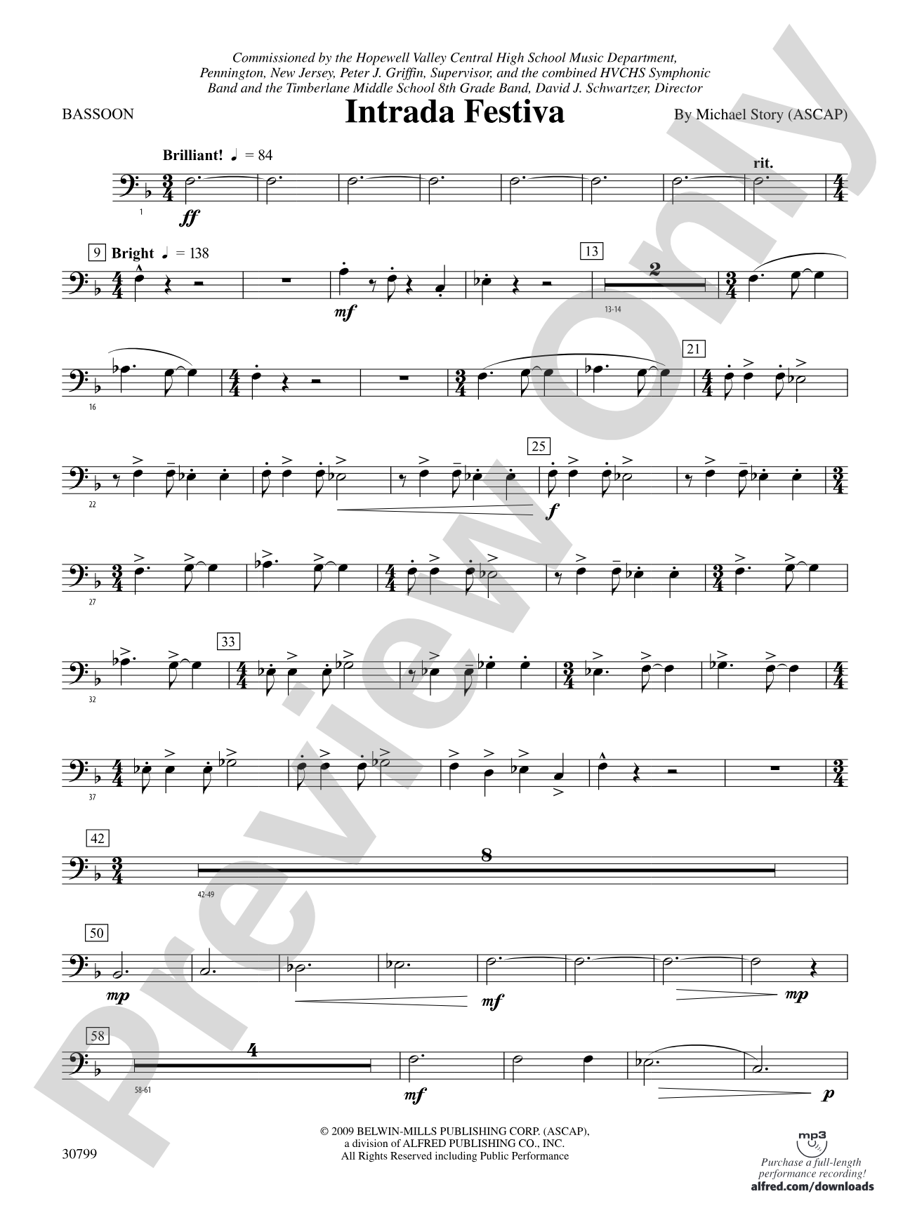 Intrada Festiva: Bassoon