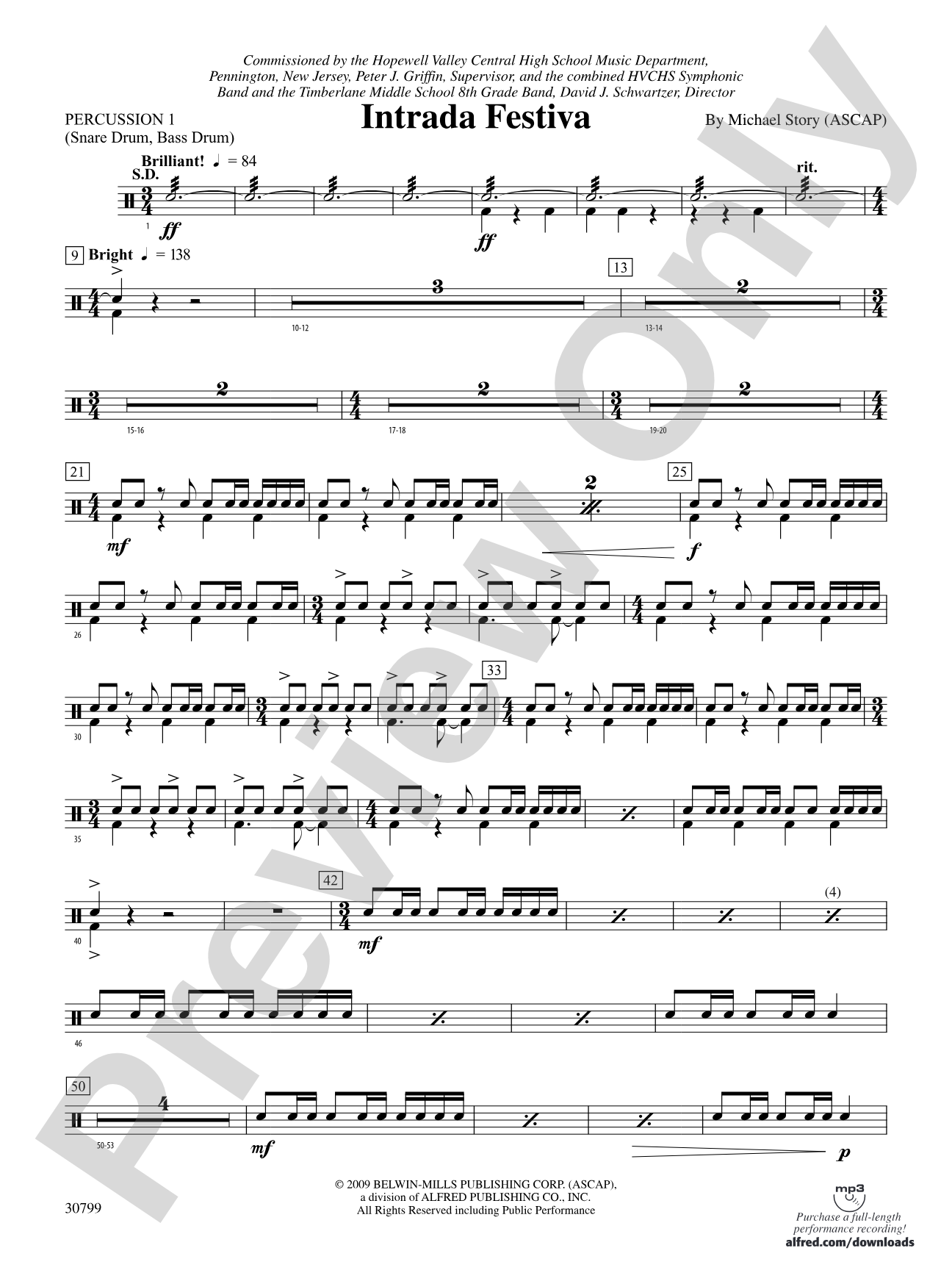 Intrada Festiva: 1st Percussion