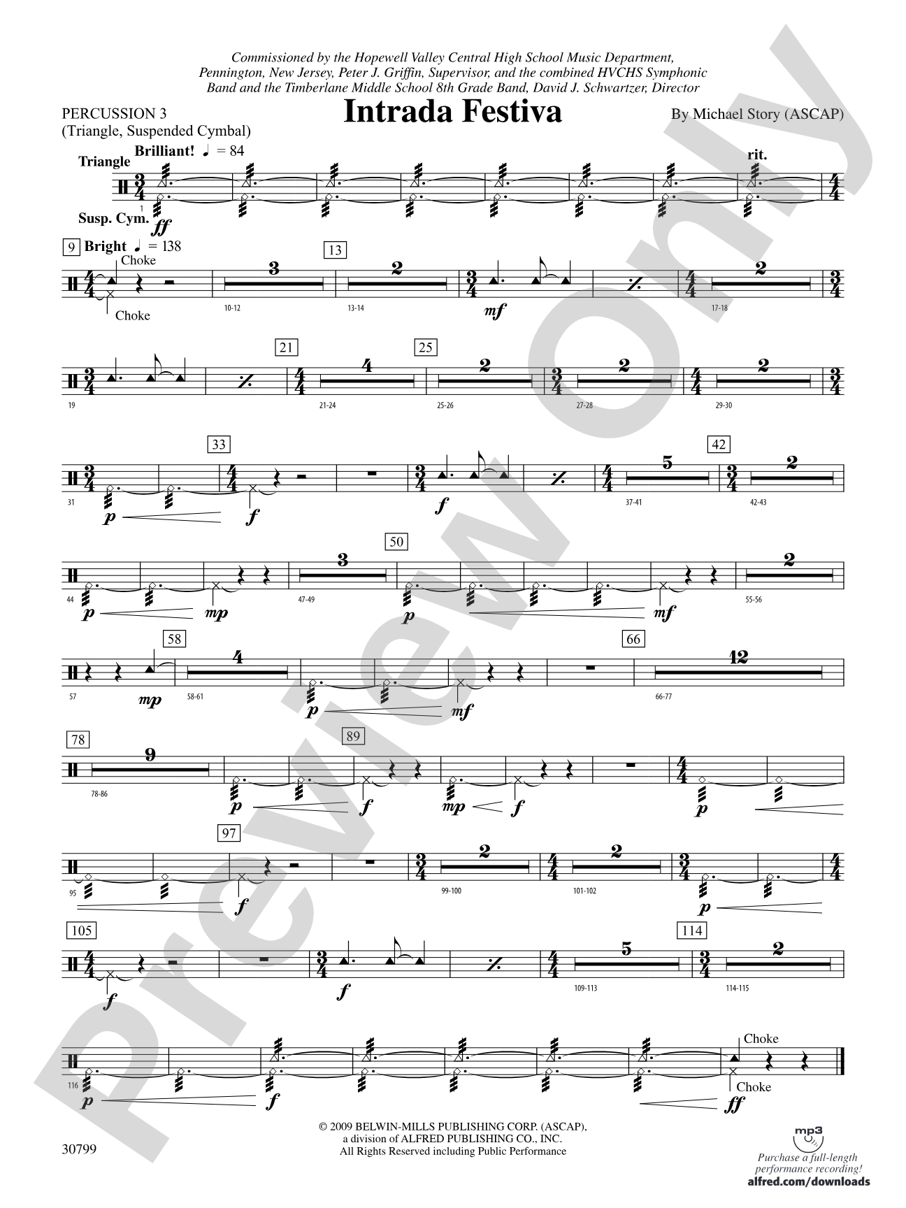 Intrada Festiva: 3rd Percussion