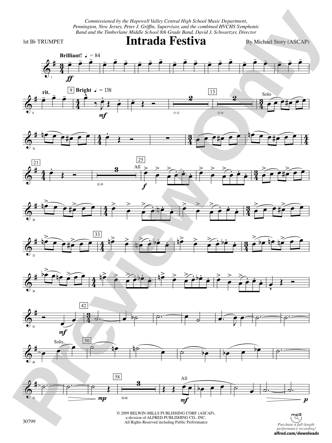 Intrada Festiva: 1st B-flat Trumpet