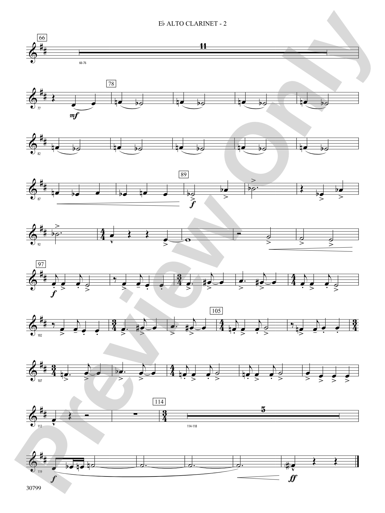 Intrada Festiva: (wp) E-flat Alto Clarinet