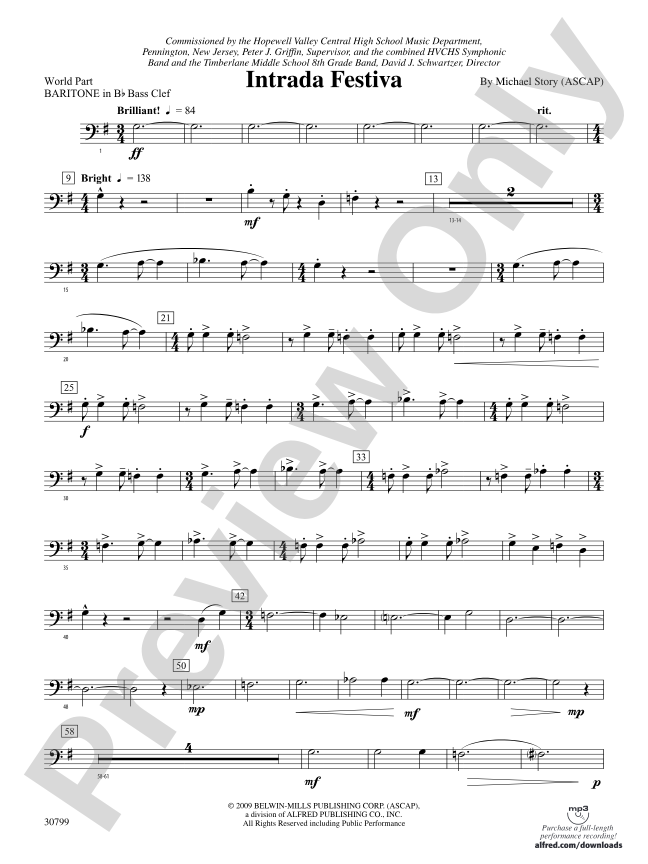 Intrada Festiva: (wp) B-flat Baritone B.C.