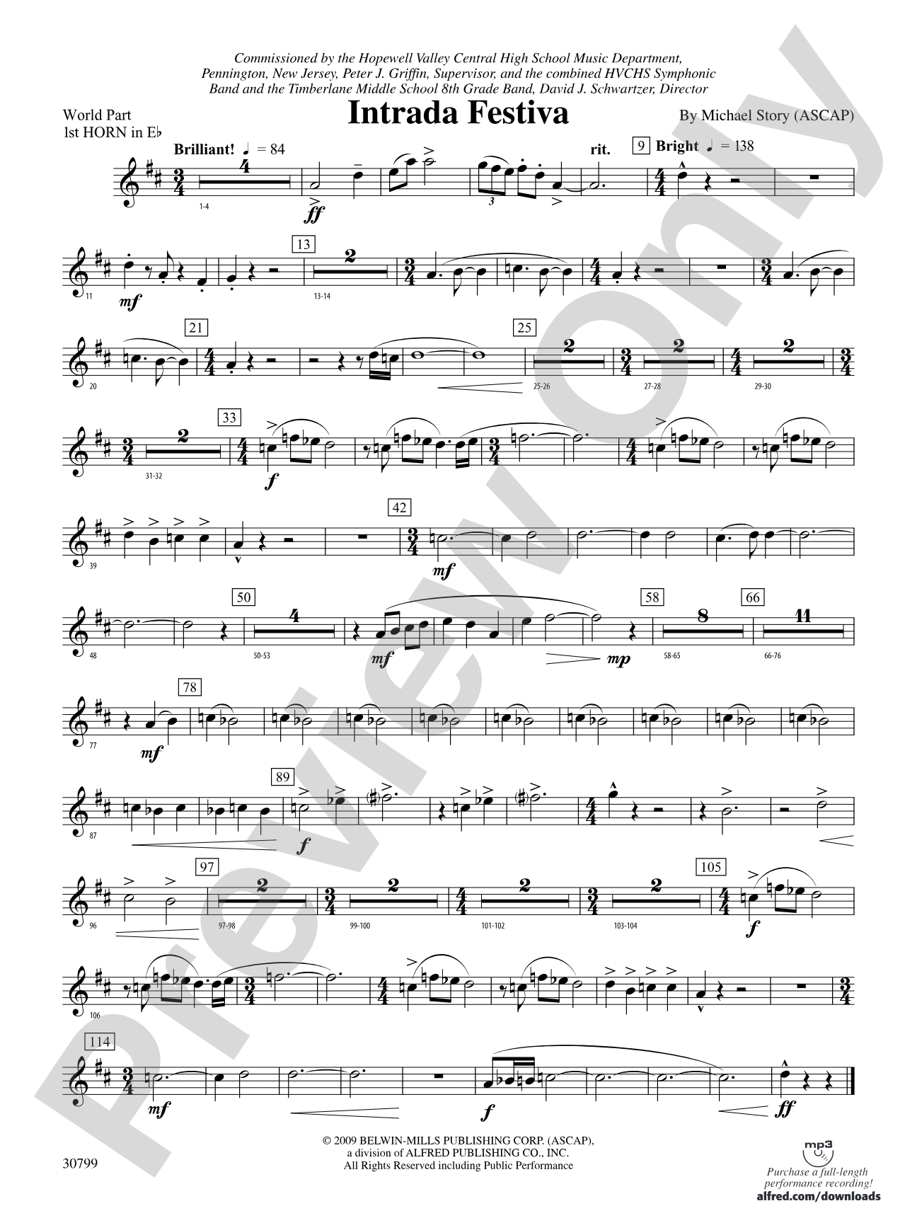 Intrada Festiva: (wp) 1st Horn in E-flat