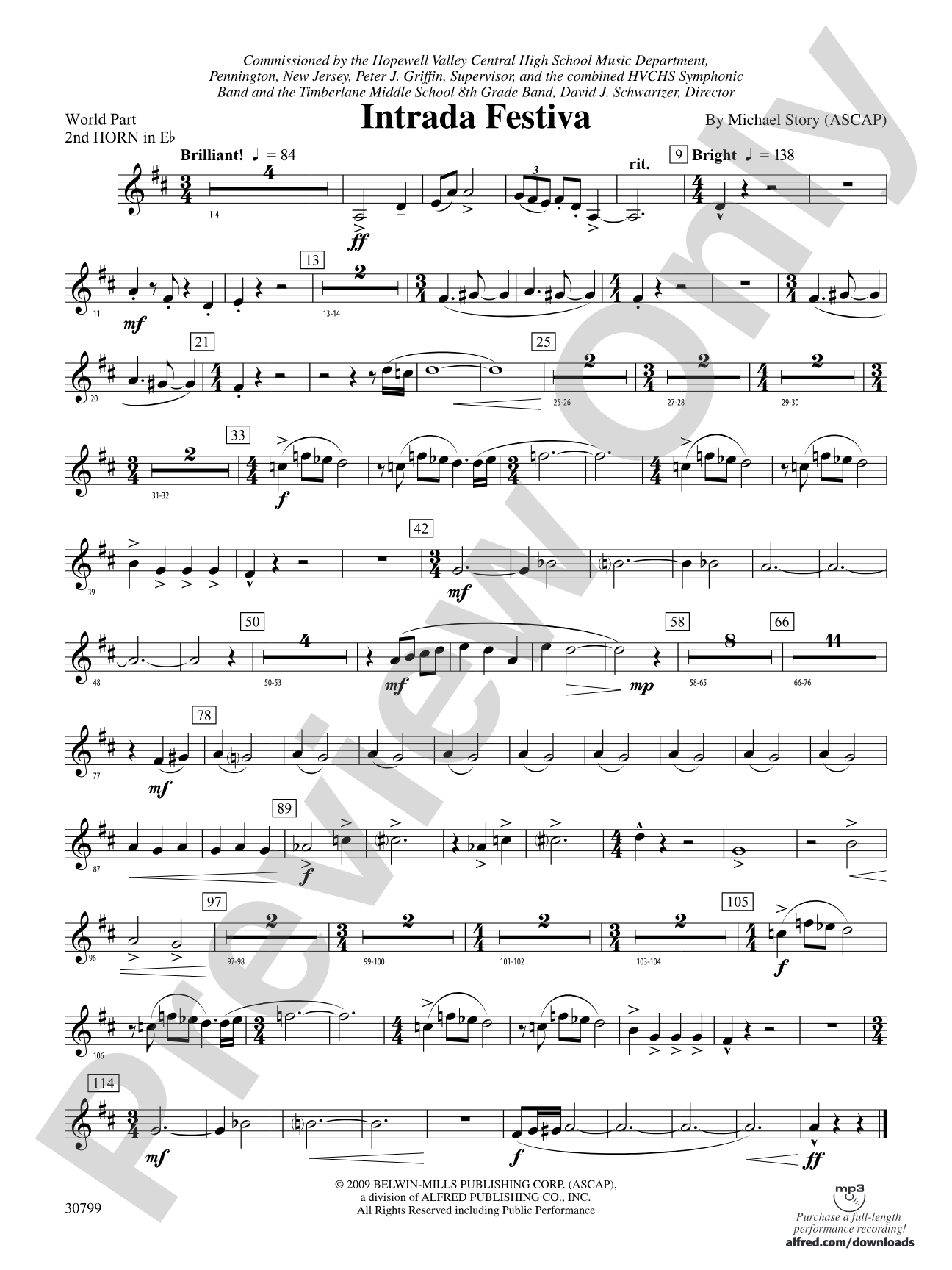 Intrada Festiva: (wp) 2nd Horn in E-flat