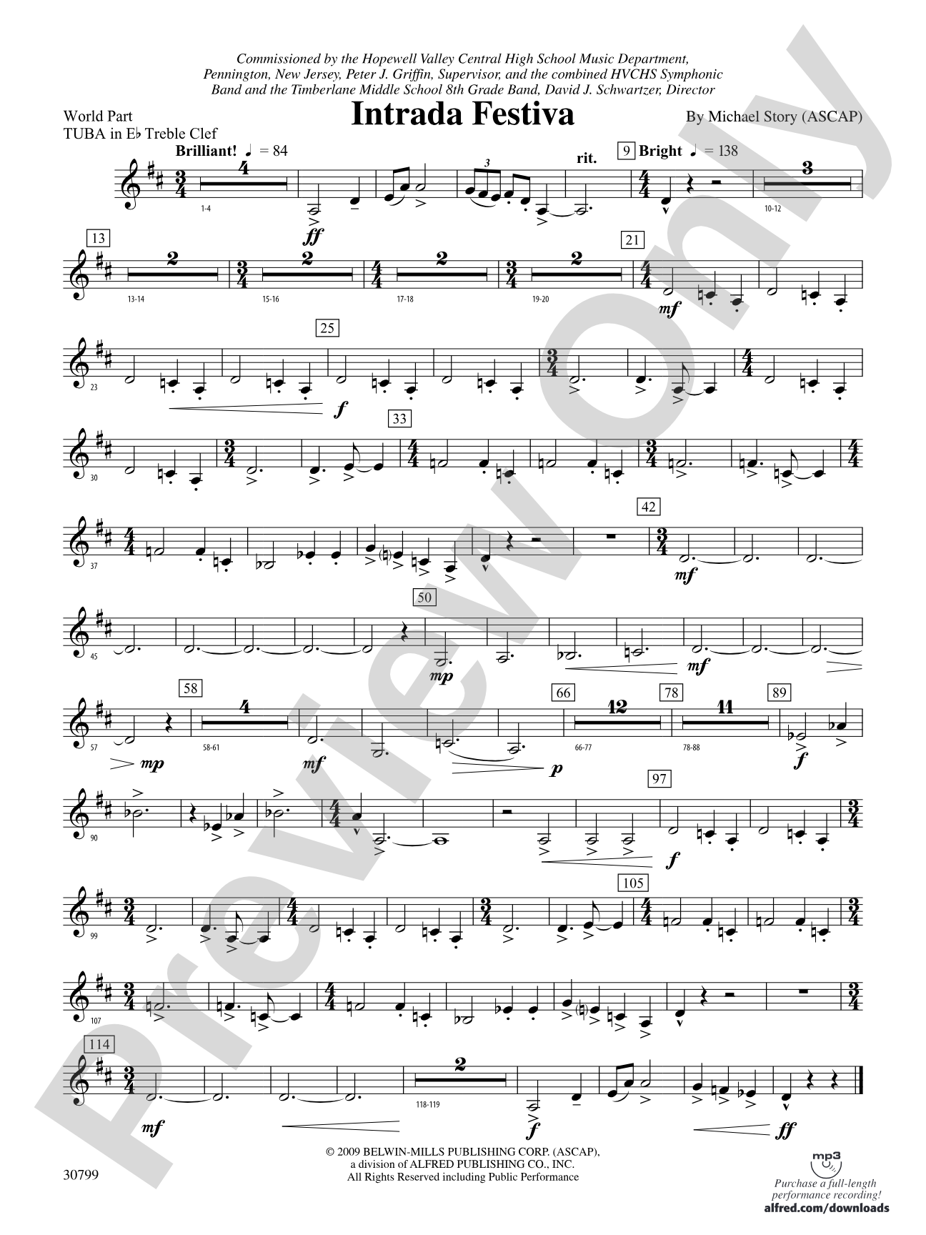Intrada Festiva: (wp) E-flat Tuba T.C.