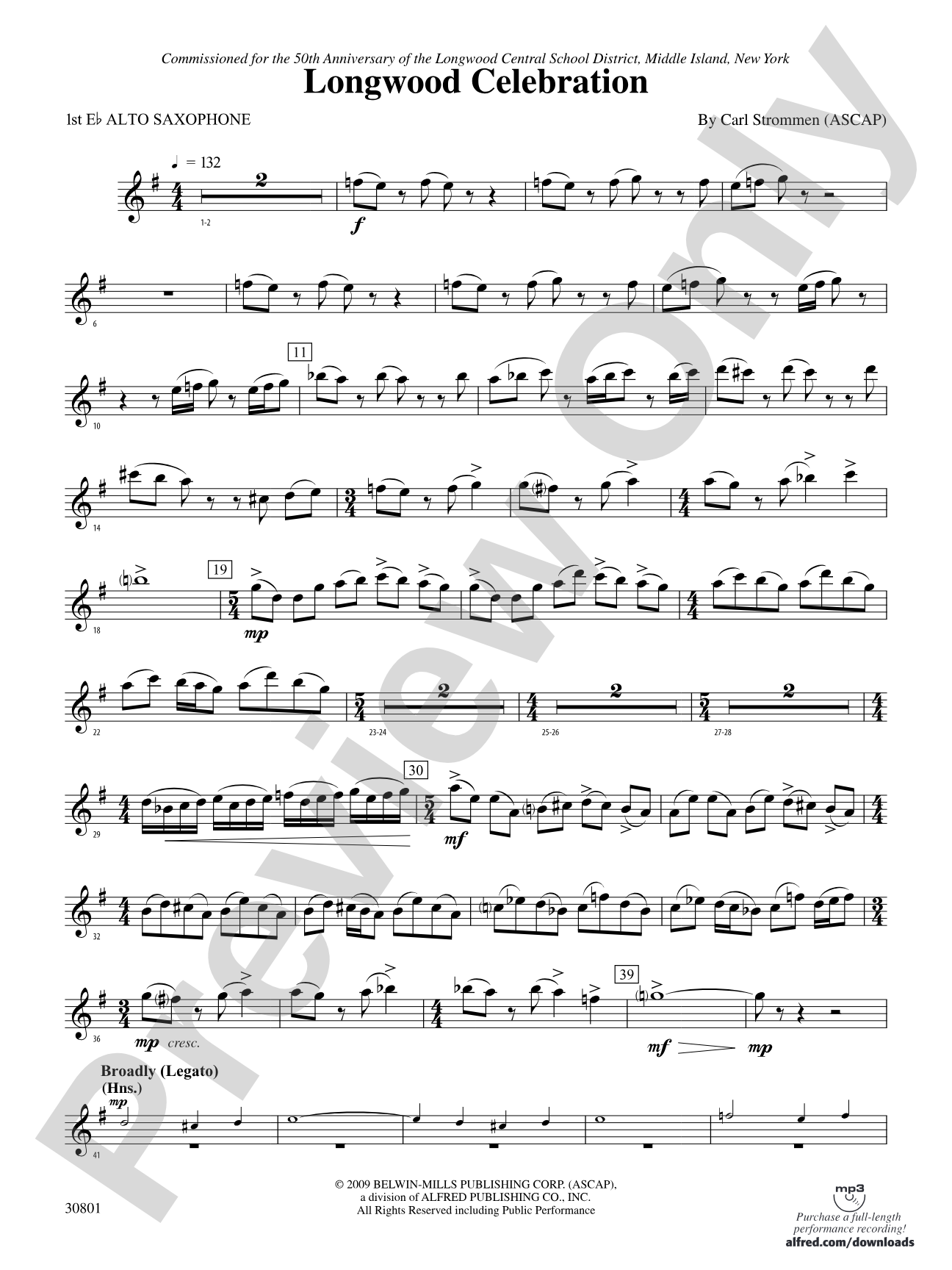Longwood Celebration: E-flat Alto Saxophone