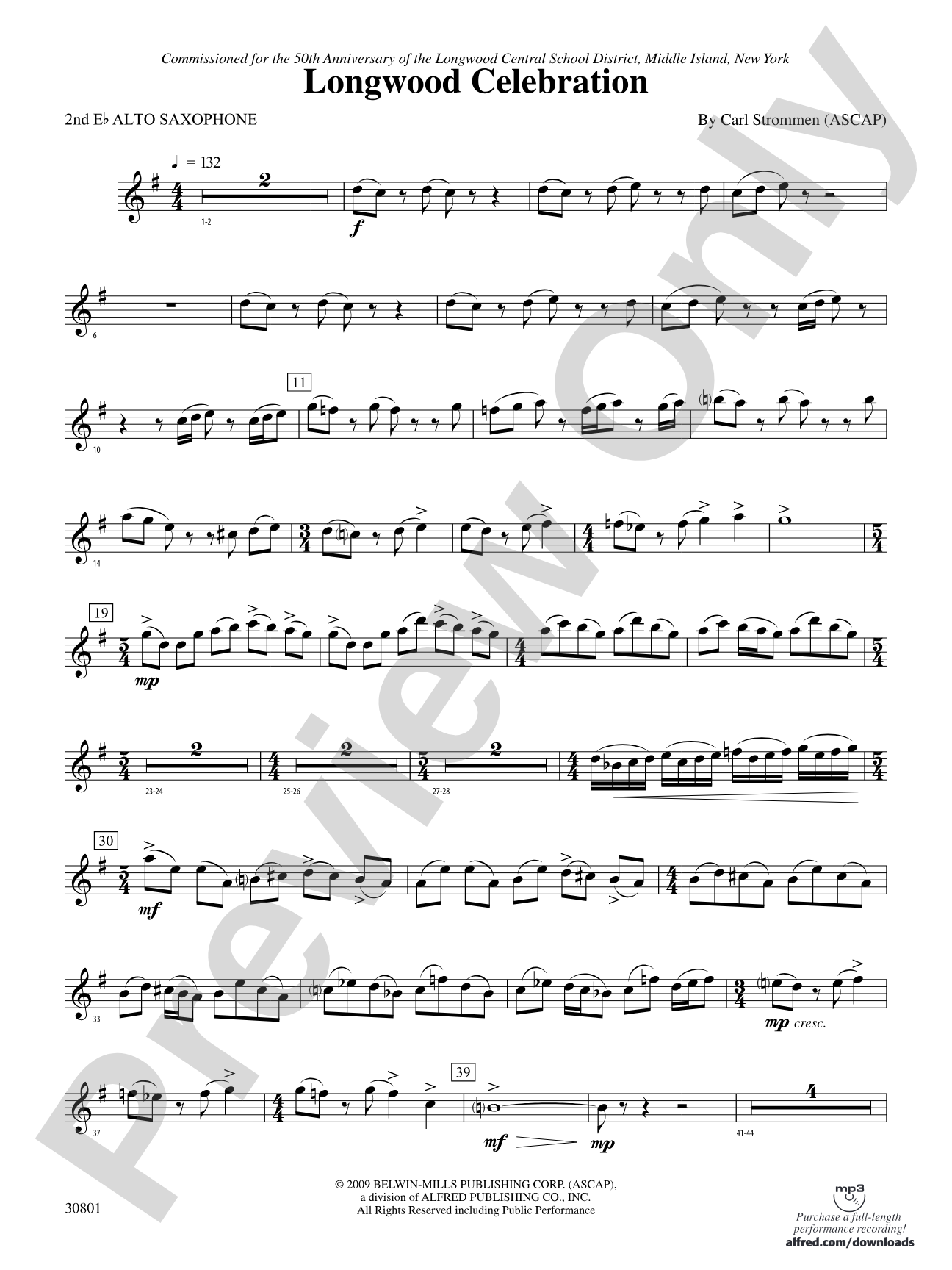 Longwood Celebration: 2nd E-flat Alto Saxophone