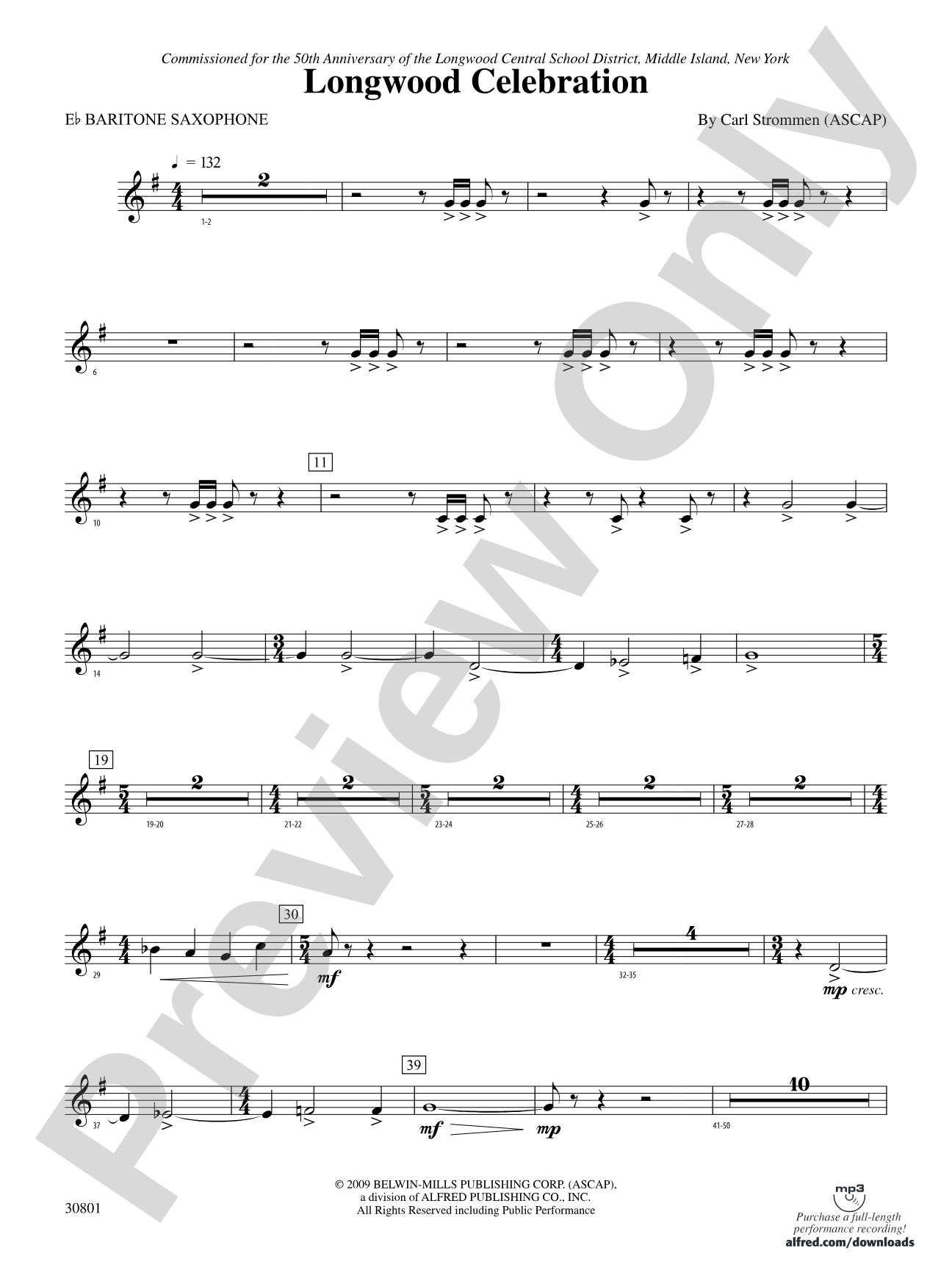 Longwood Celebration: E-flat Baritone Saxophone