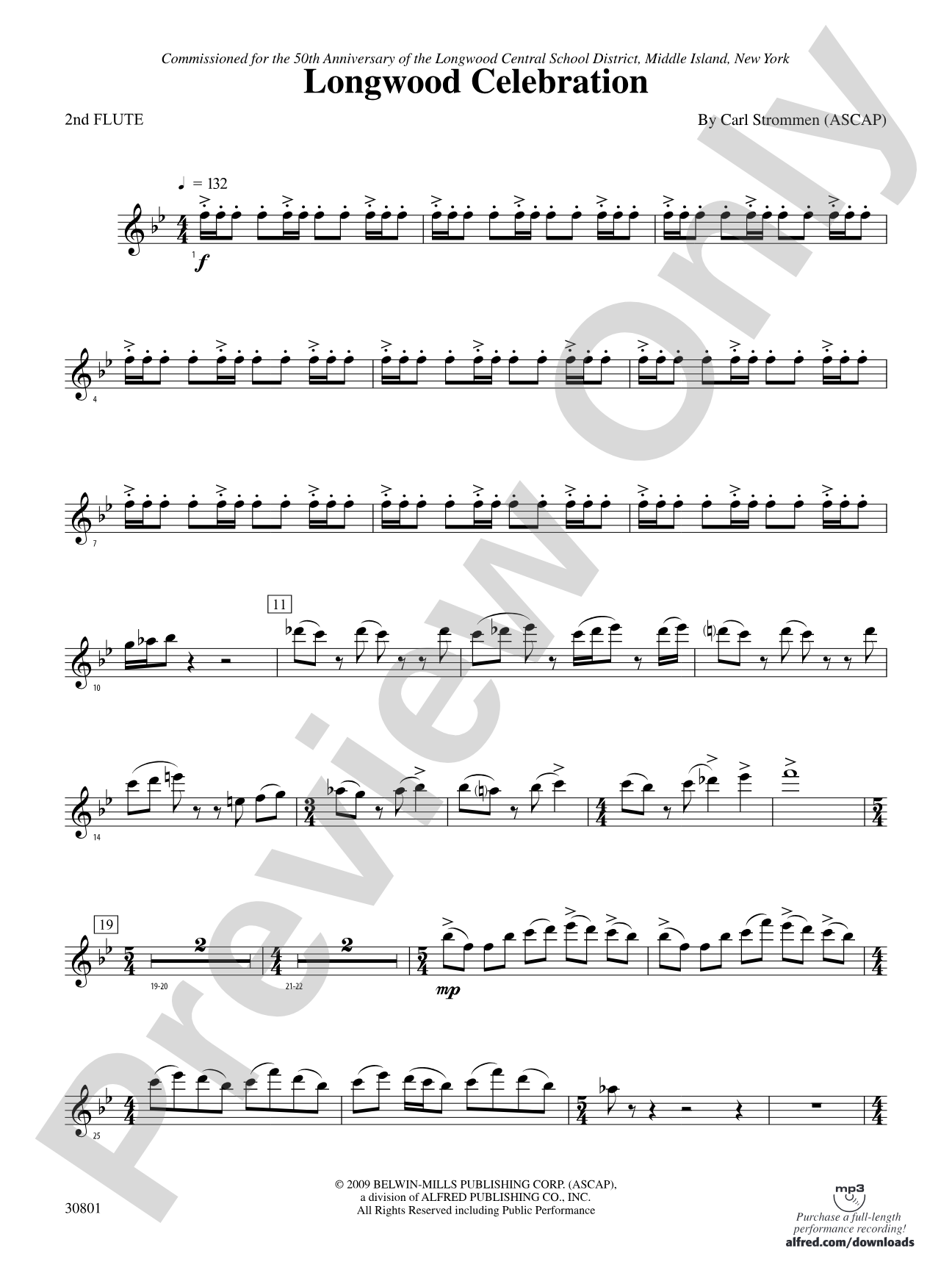Longwood Celebration: 2nd Flute
