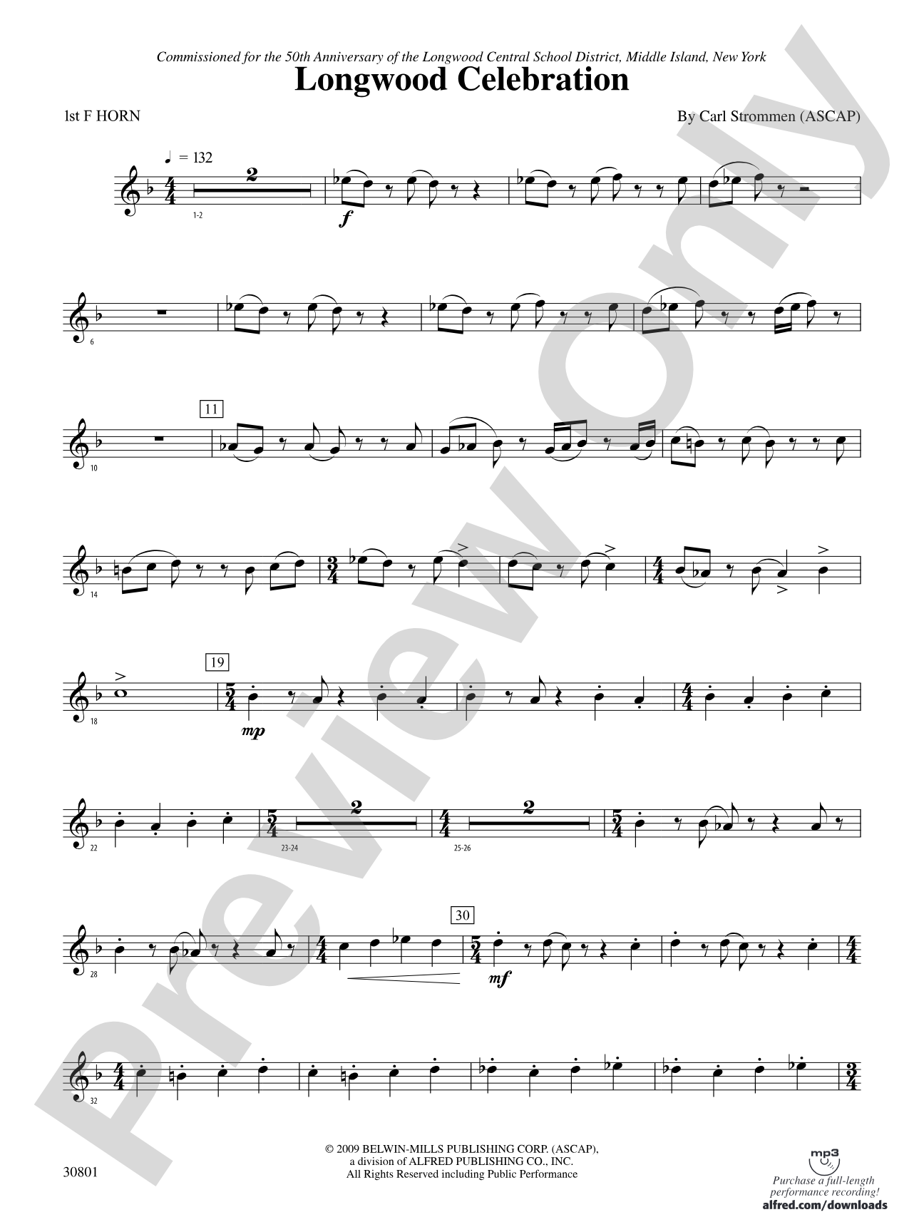Longwood Celebration: 1st F Horn