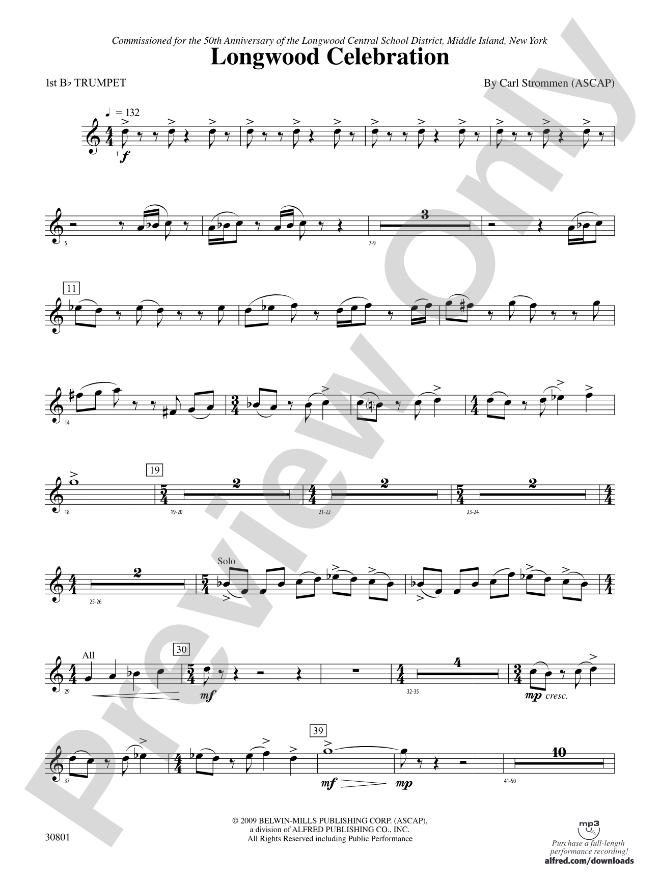 Longwood Celebration: 1st B-flat Trumpet