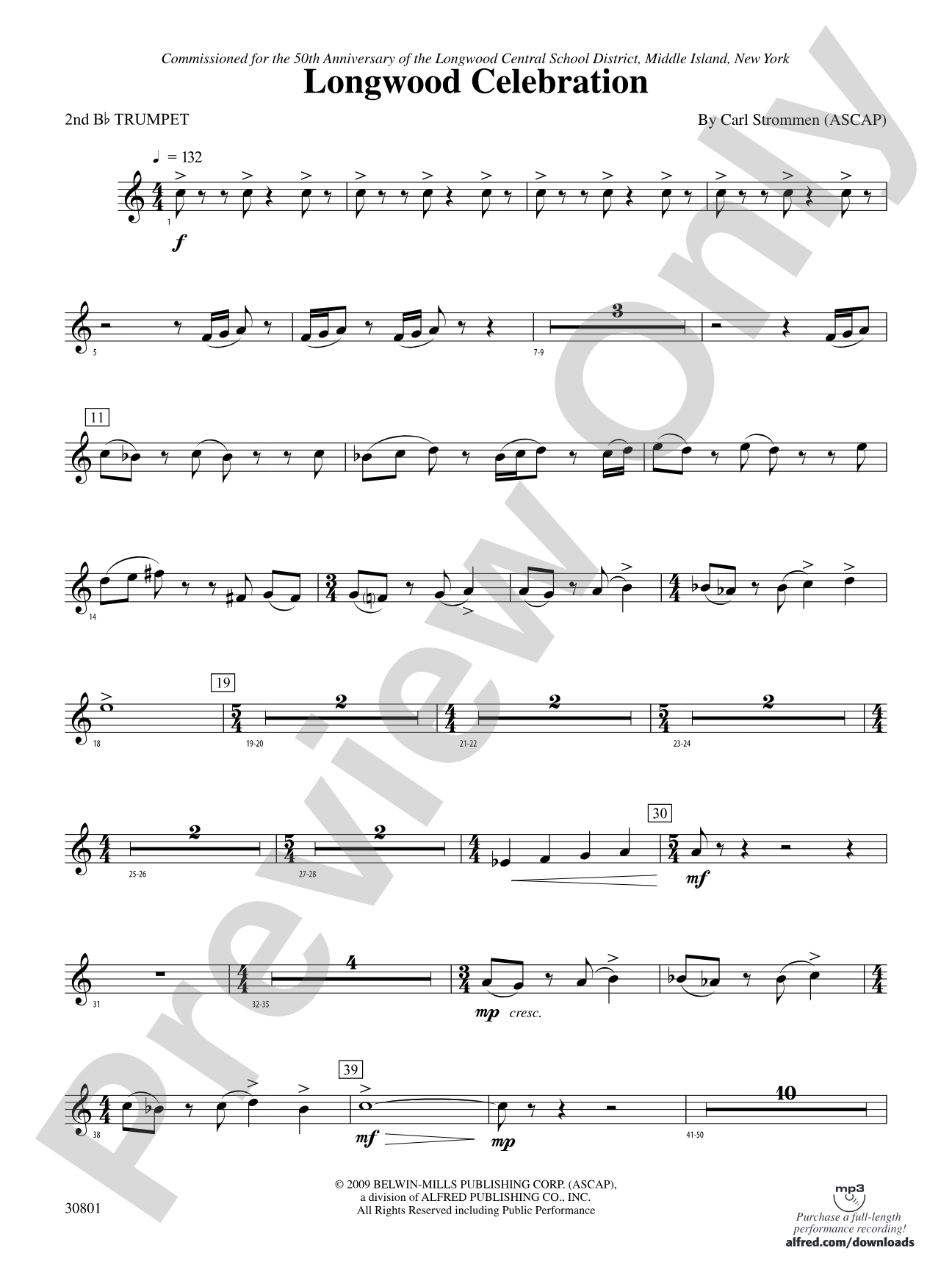 Longwood Celebration: 2nd B-flat Trumpet