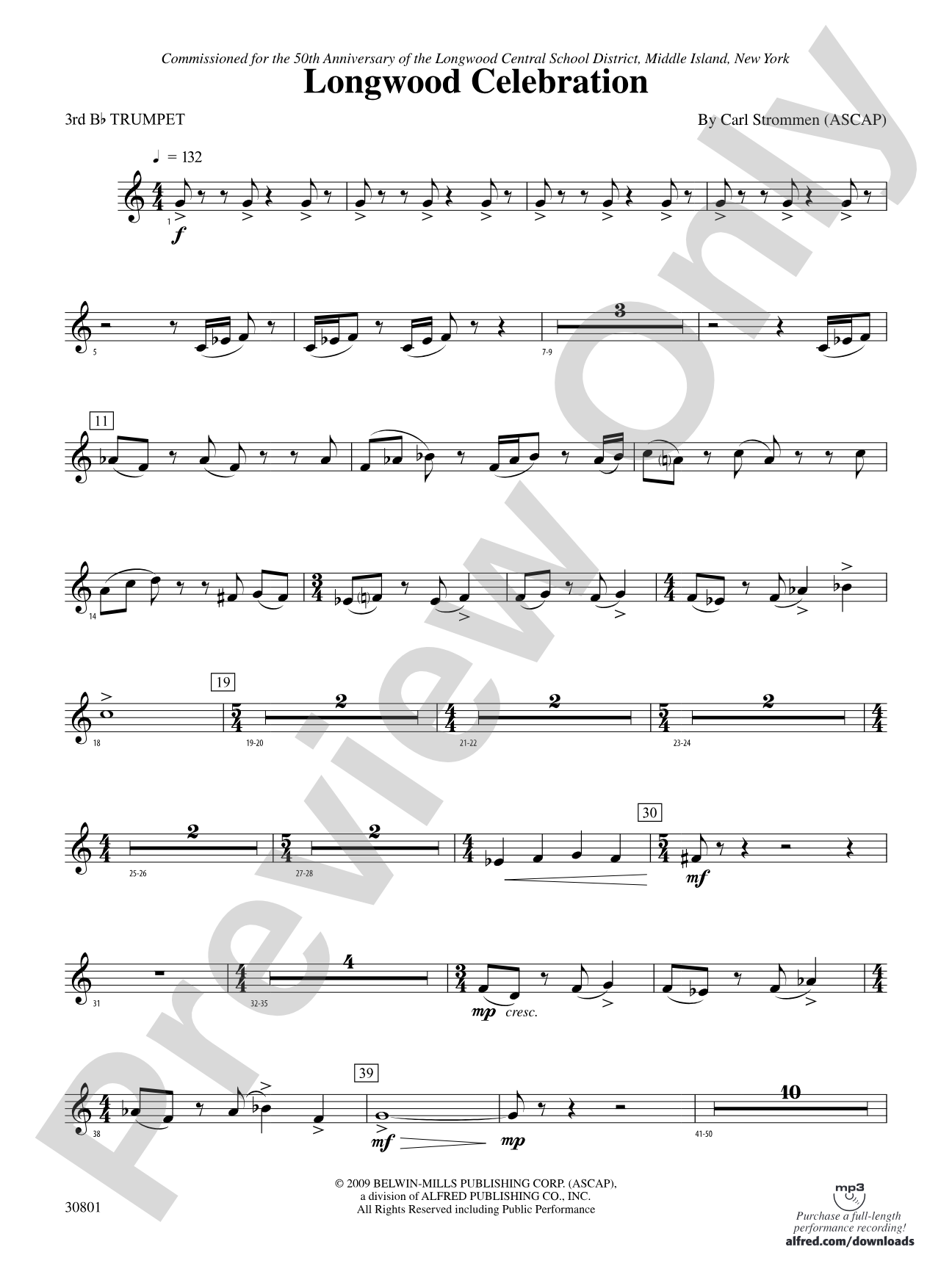 Longwood Celebration: 3rd B-flat Trumpet