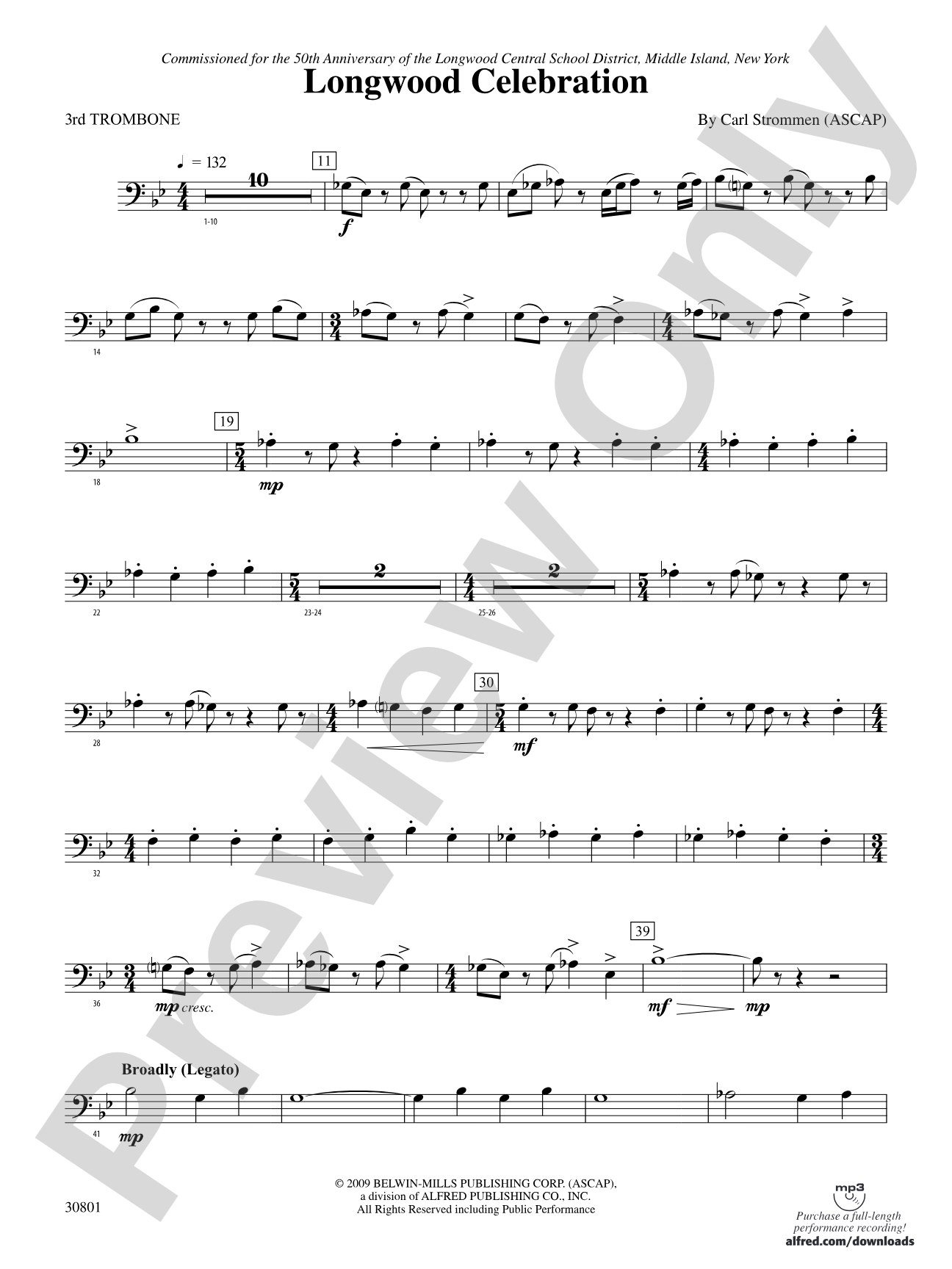 Longwood Celebration: 3rd Trombone