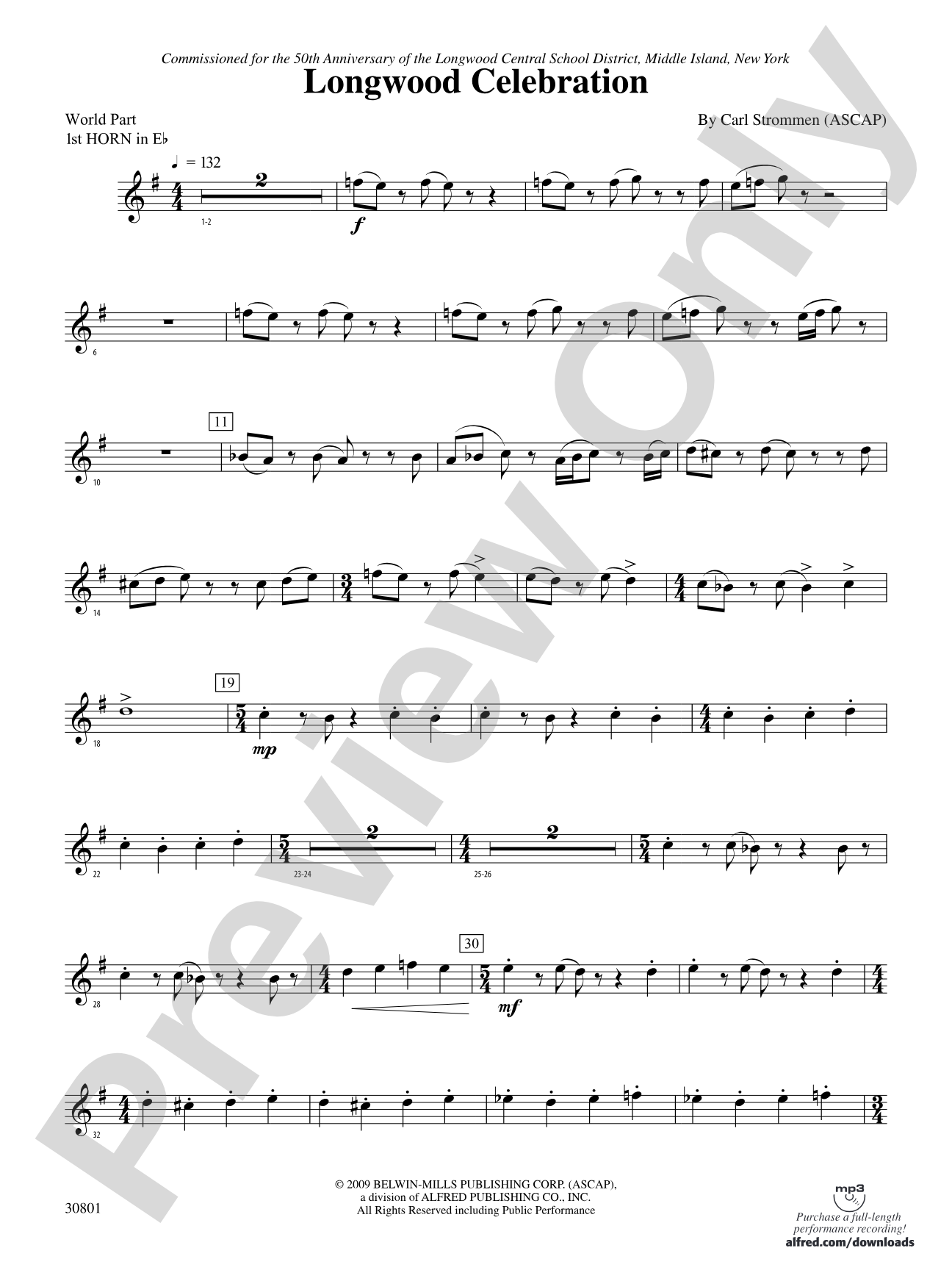 Longwood Celebration: (wp) 1st Horn in E-flat