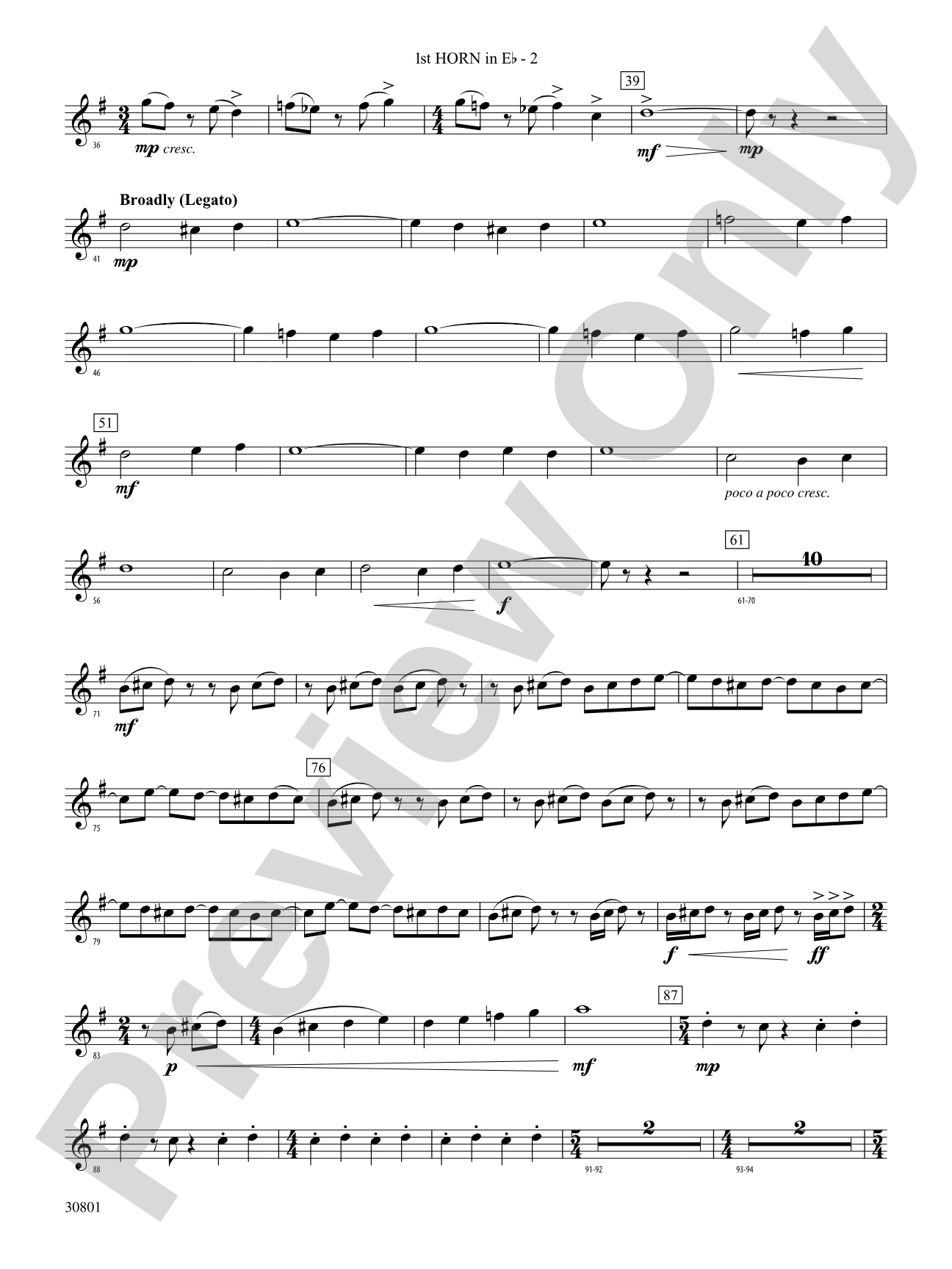 Longwood Celebration: (wp) 1st Horn in E-flat