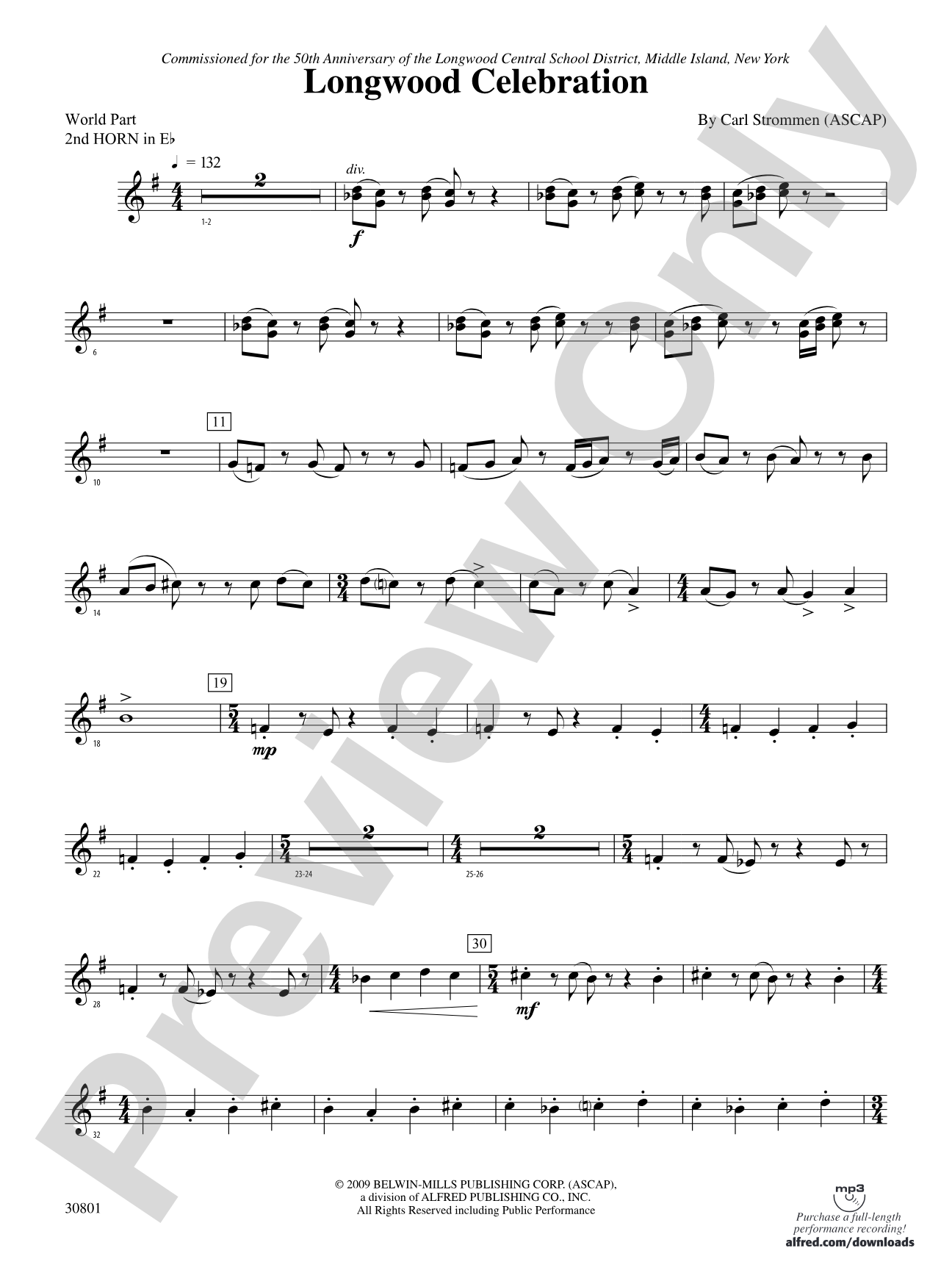 Longwood Celebration: (wp) 2nd Horn in E-flat