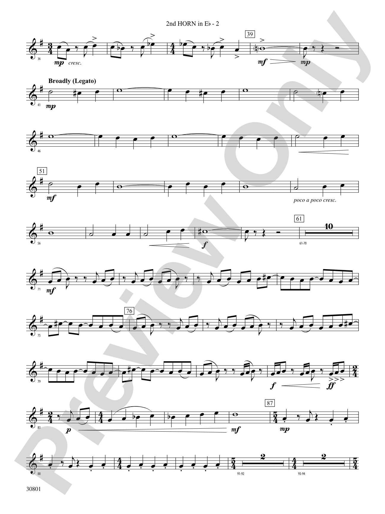 Longwood Celebration: (wp) 2nd Horn in E-flat