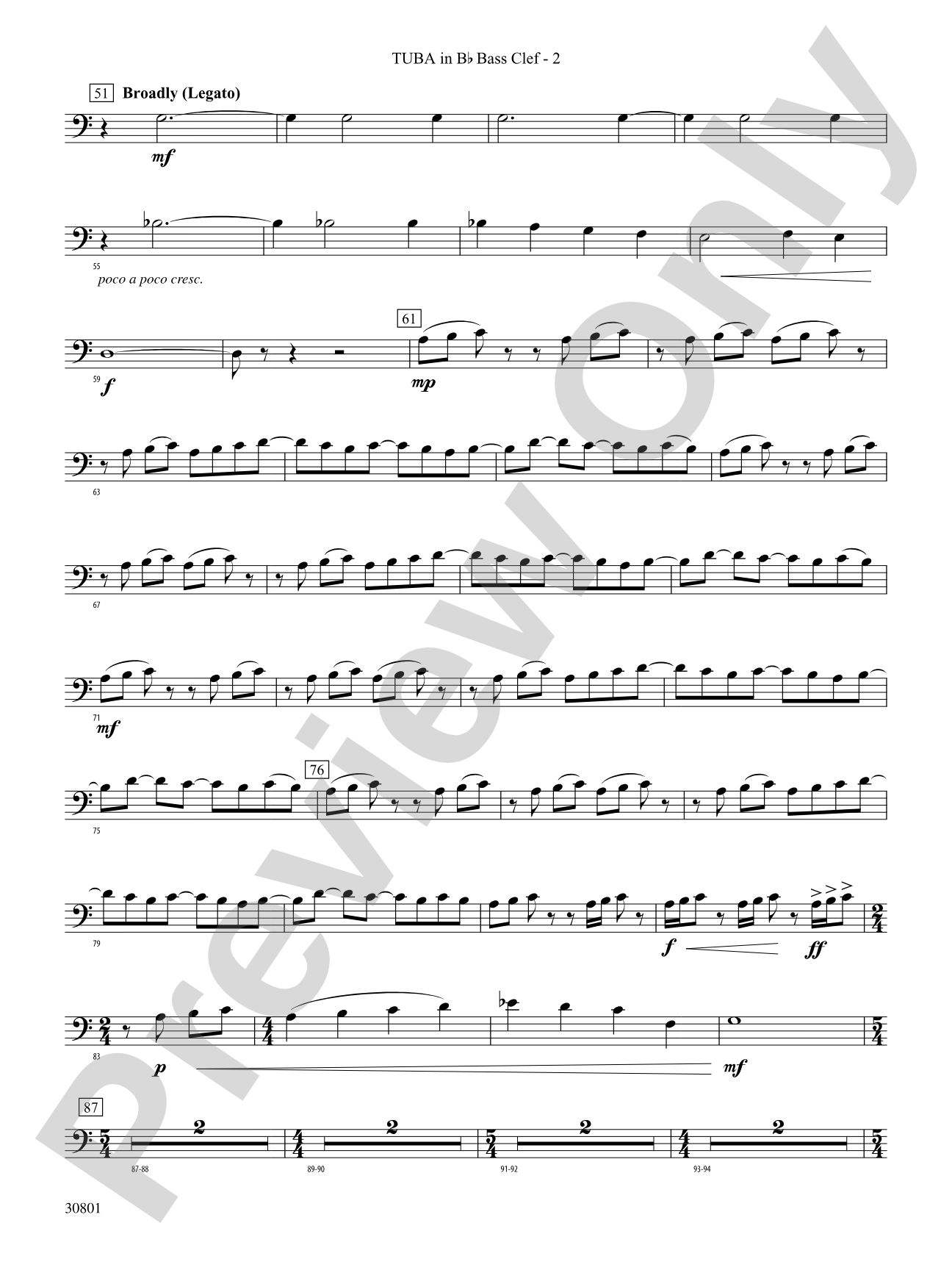 Longwood Celebration: (wp) B-flat Tuba B.C.