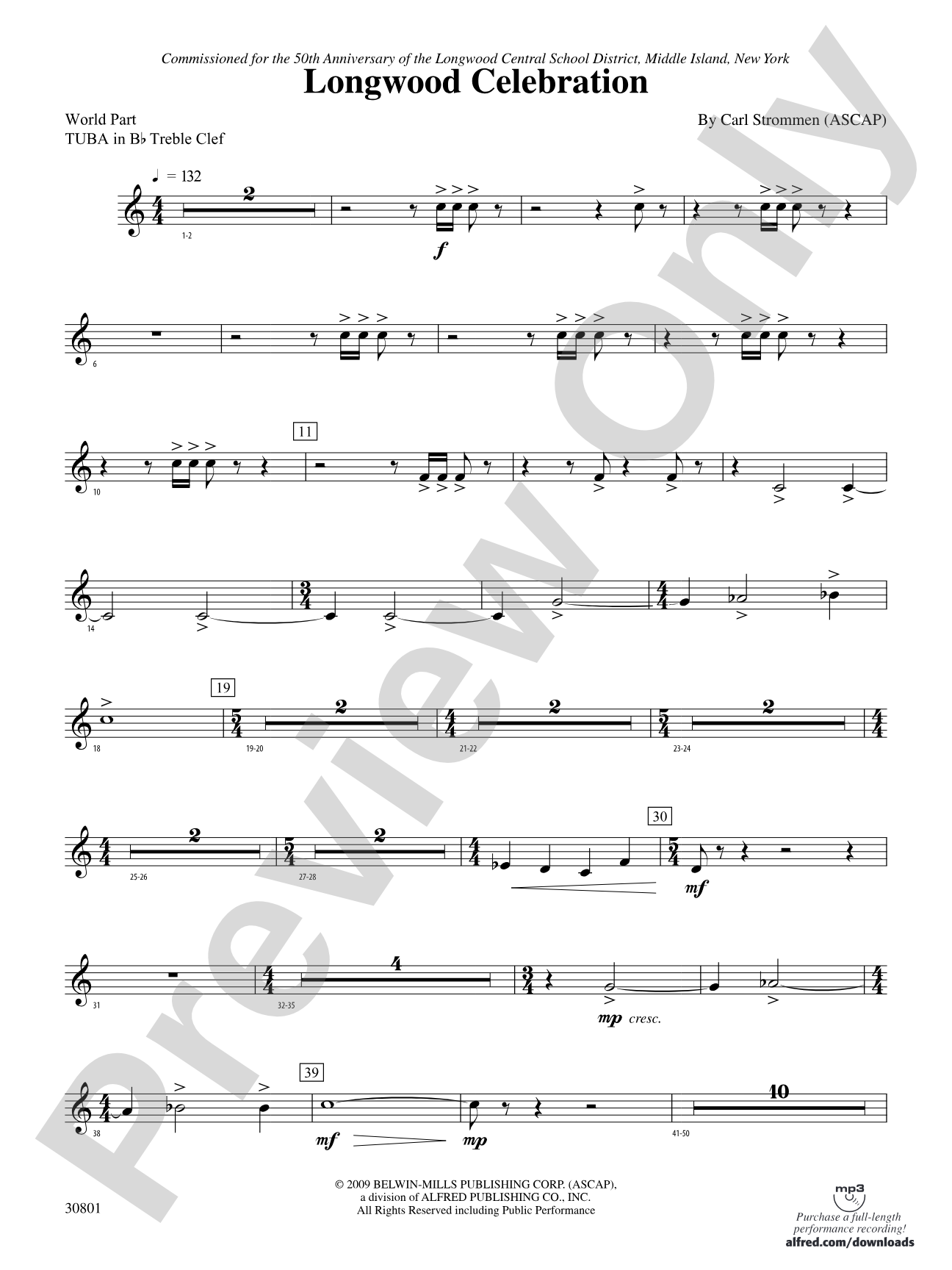 Longwood Celebration: (wp) B-flat Tuba T.C.