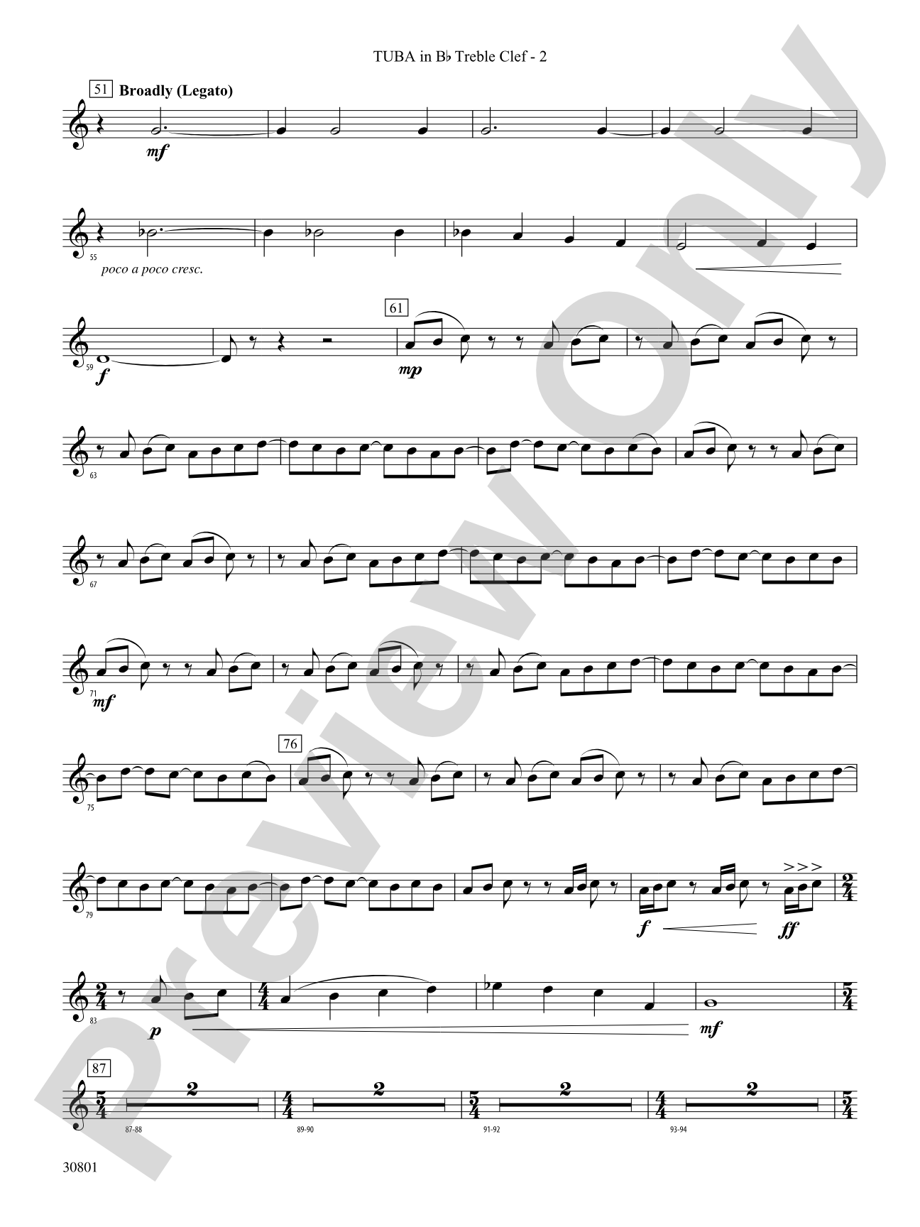 Longwood Celebration: (wp) B-flat Tuba T.C.
