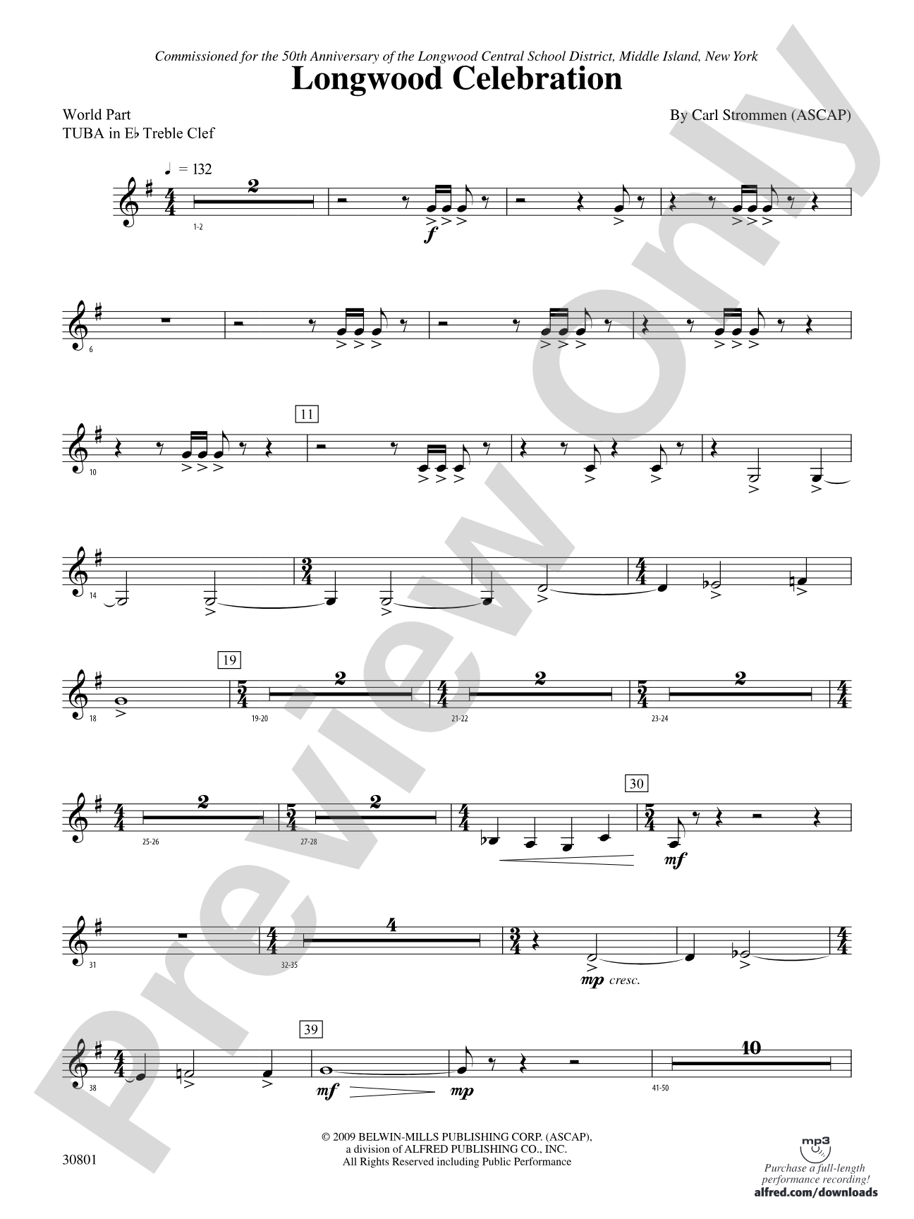 Longwood Celebration: (wp) E-flat Tuba T.C.