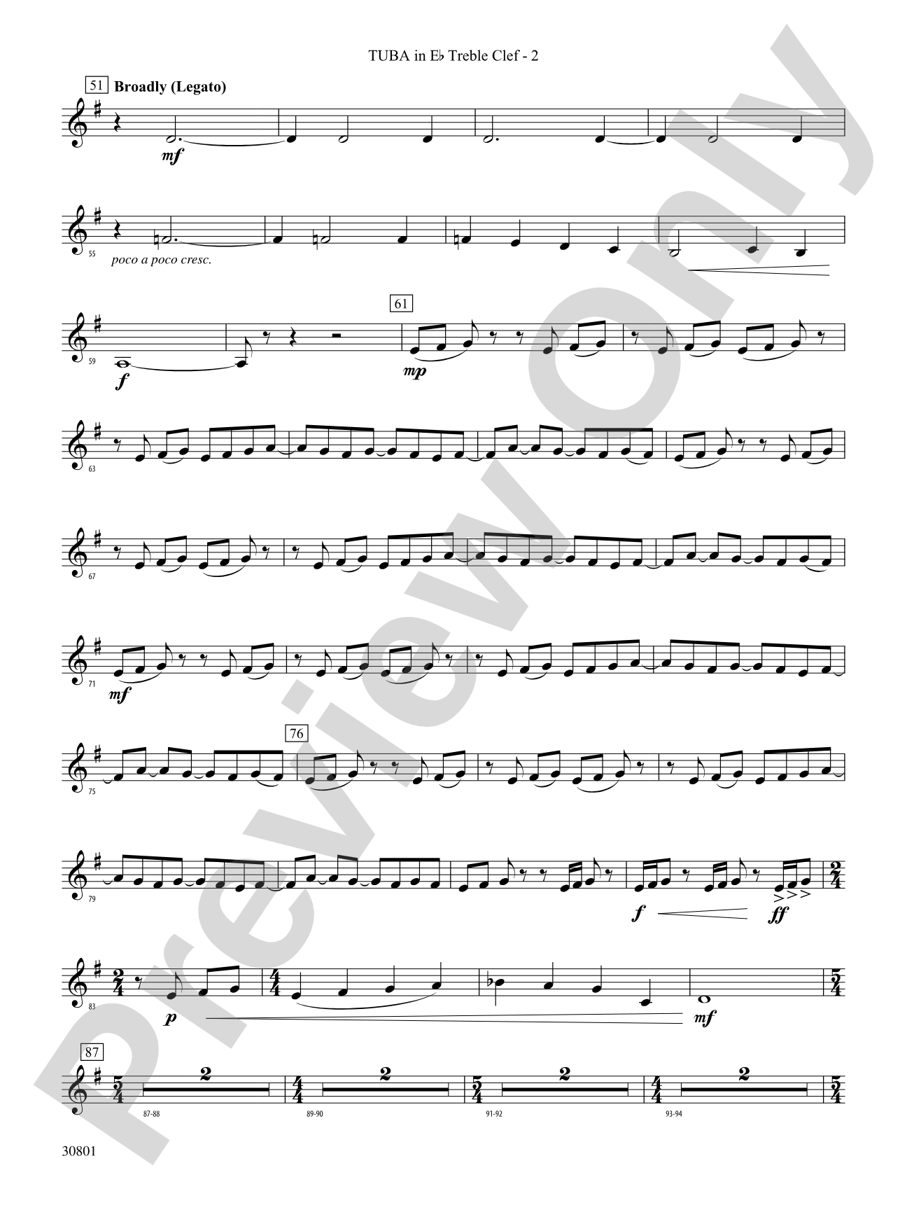 Longwood Celebration: (wp) E-flat Tuba T.C.