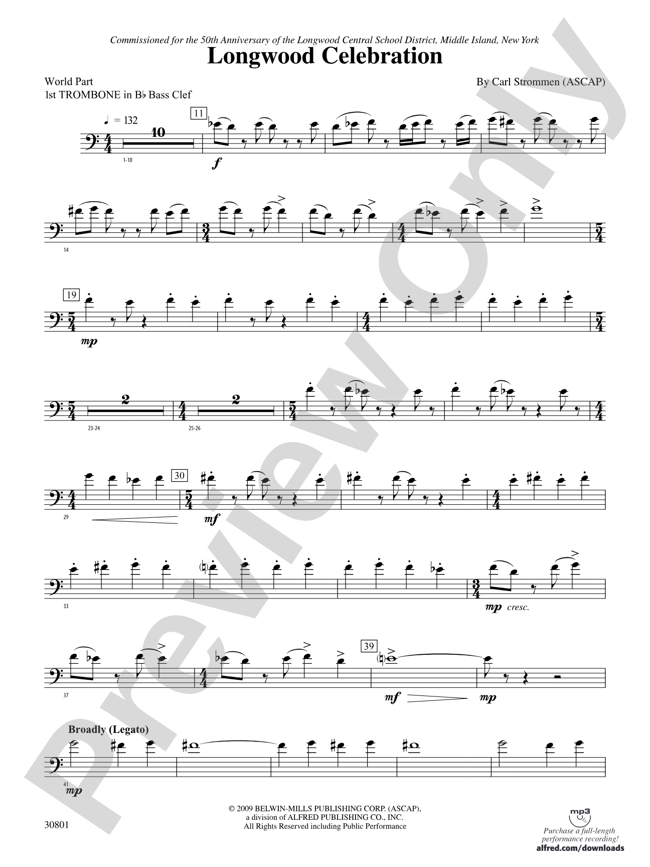 Longwood Celebration: (wp) 1st B-flat Trombone B.C.